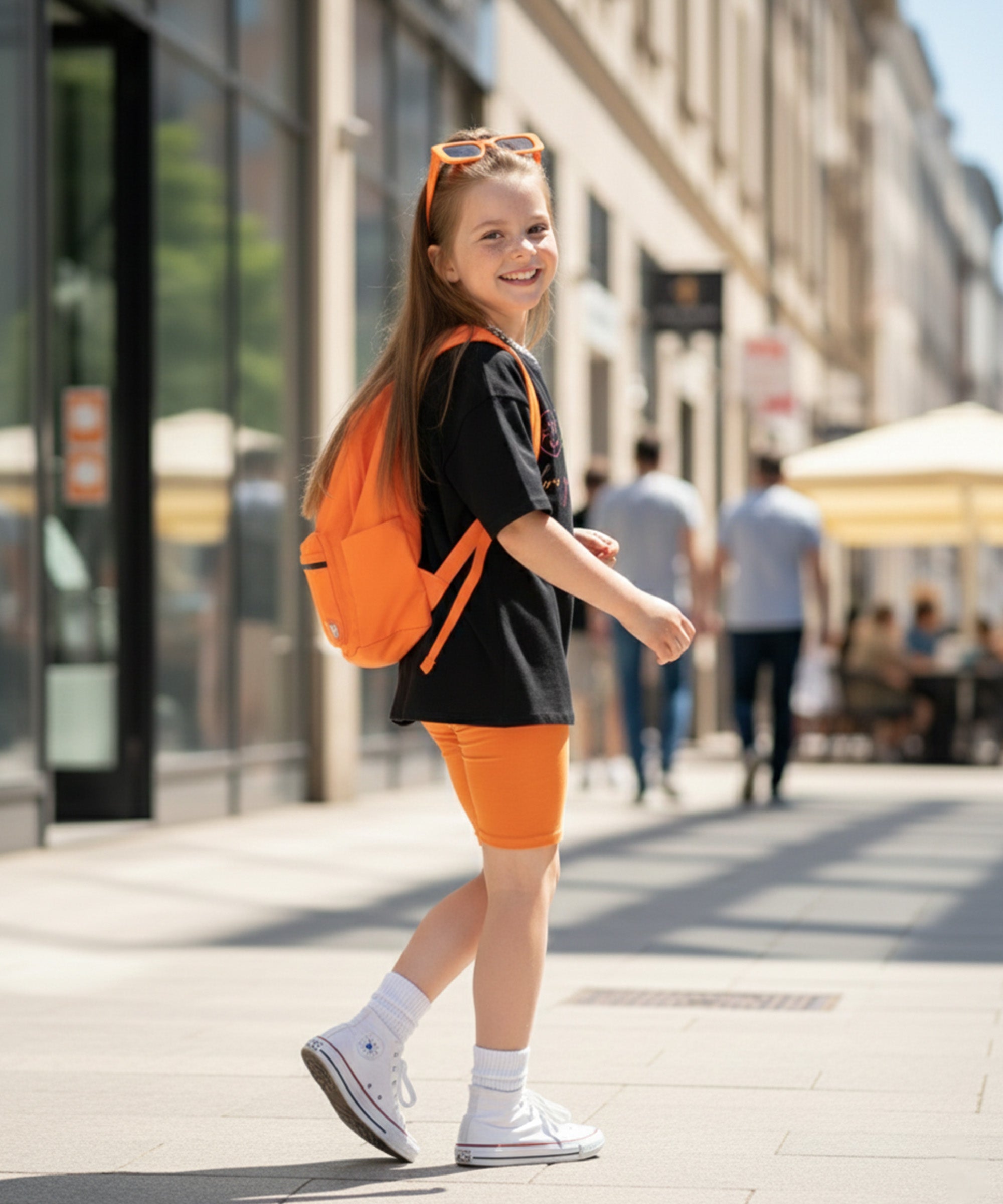 KYDA KIDS® Girls Cotton Front & Back Printed Tshirt and Shorts Set (Pack of 1)