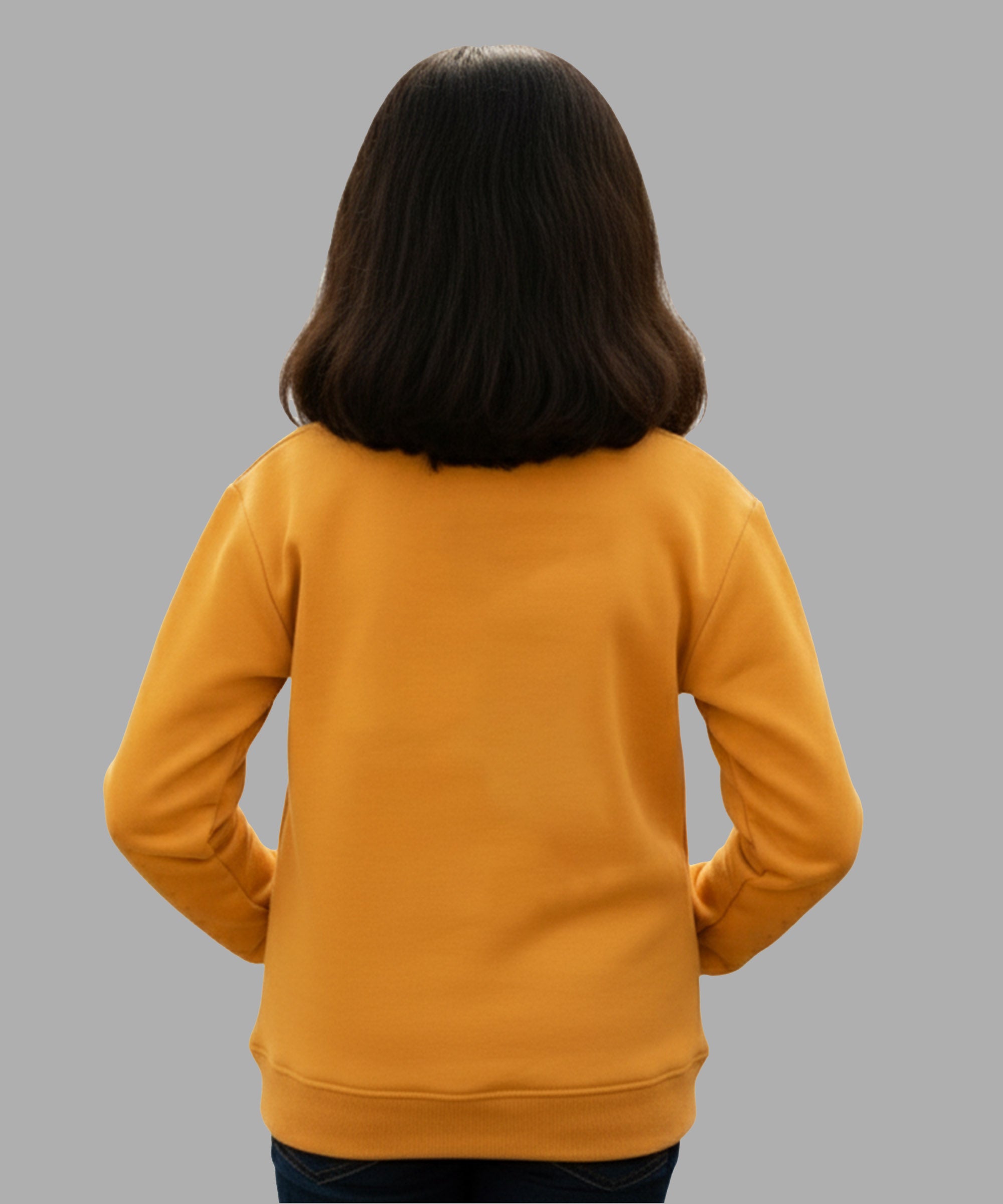 Girls Premium Cotton Printed Sweatshirt | Round Neck Full Sleeve | Regular Fit