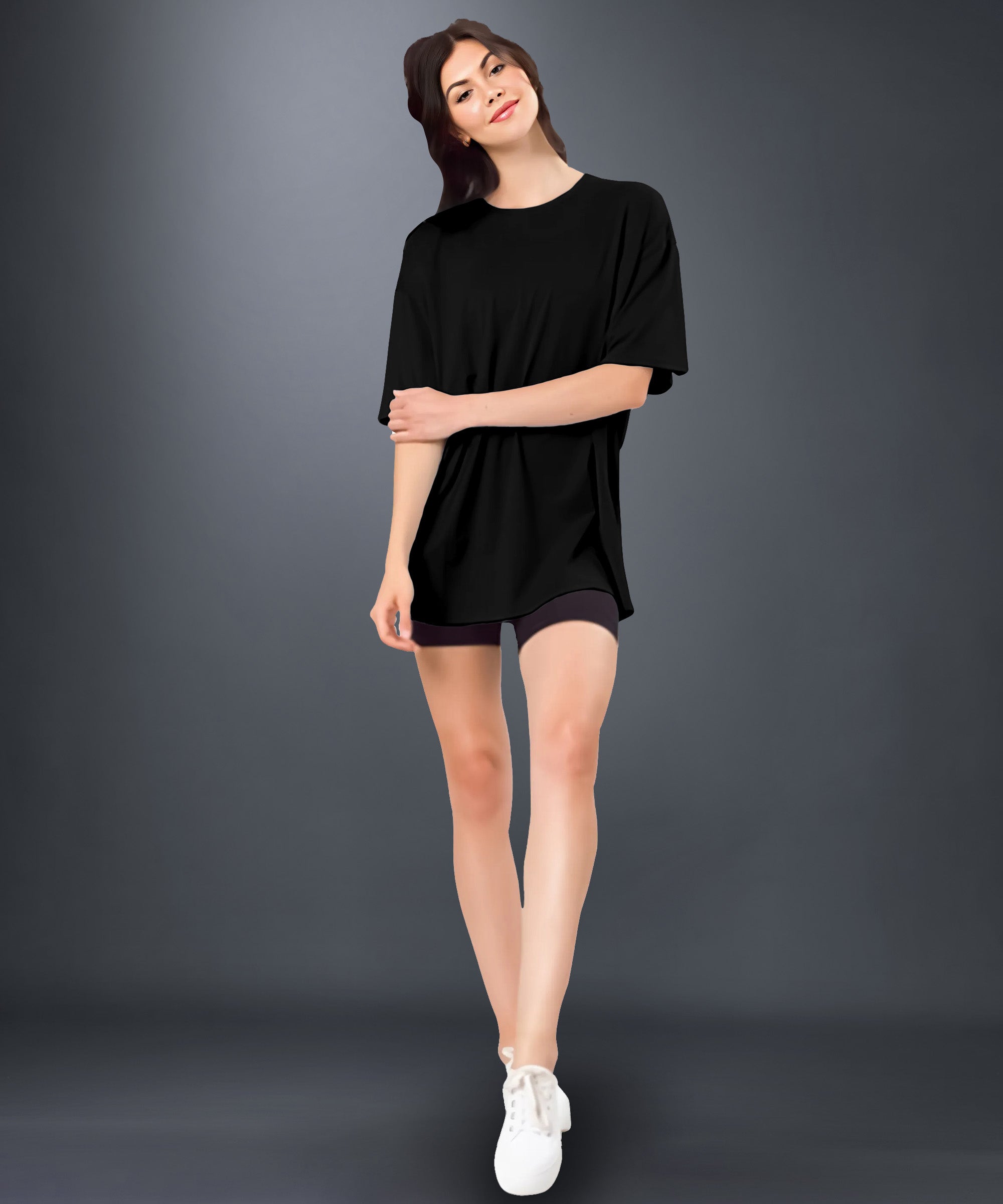 Women's Solid Oversized T-shirt