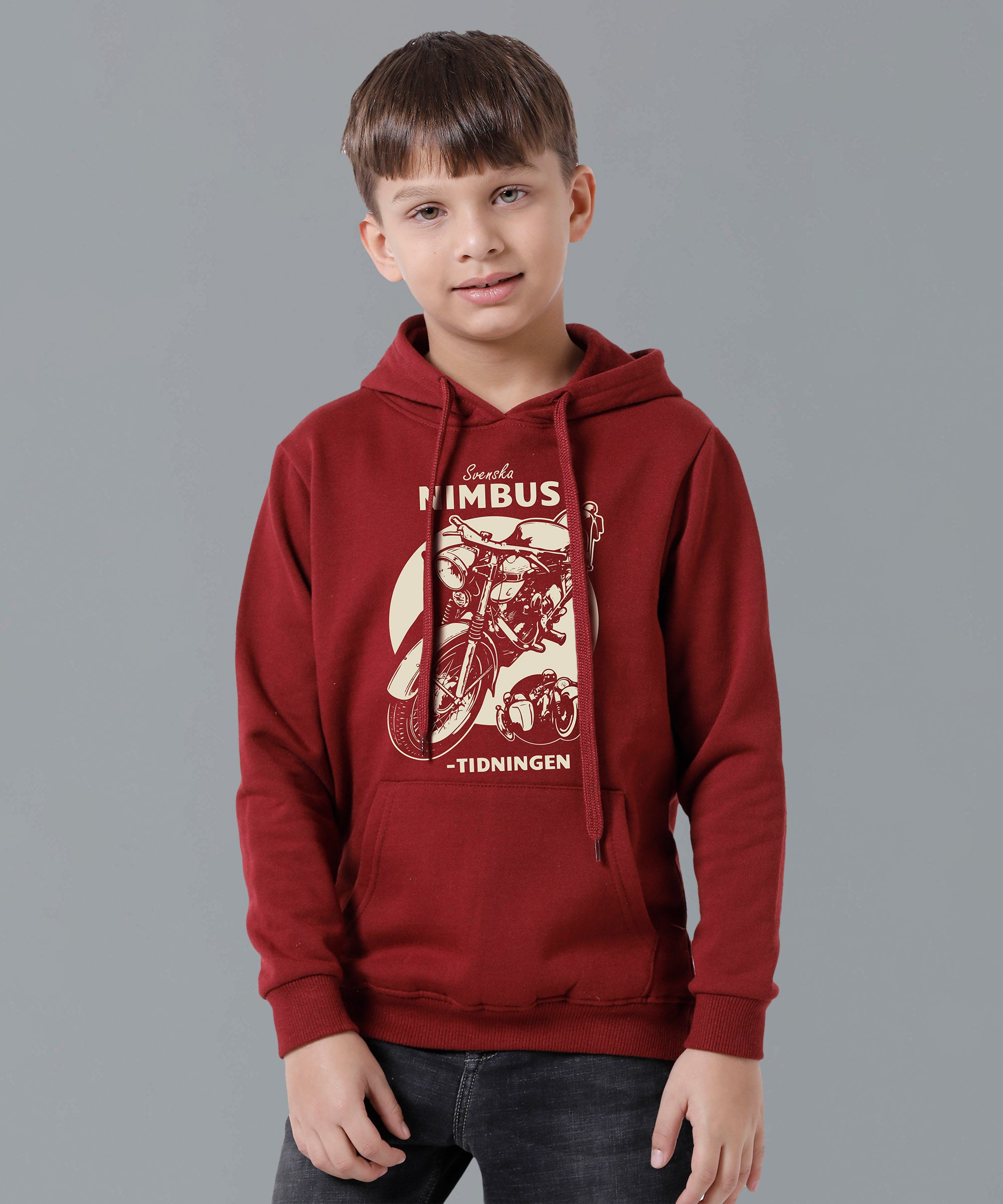 Boys Full-Sleeve Printed Hoodie