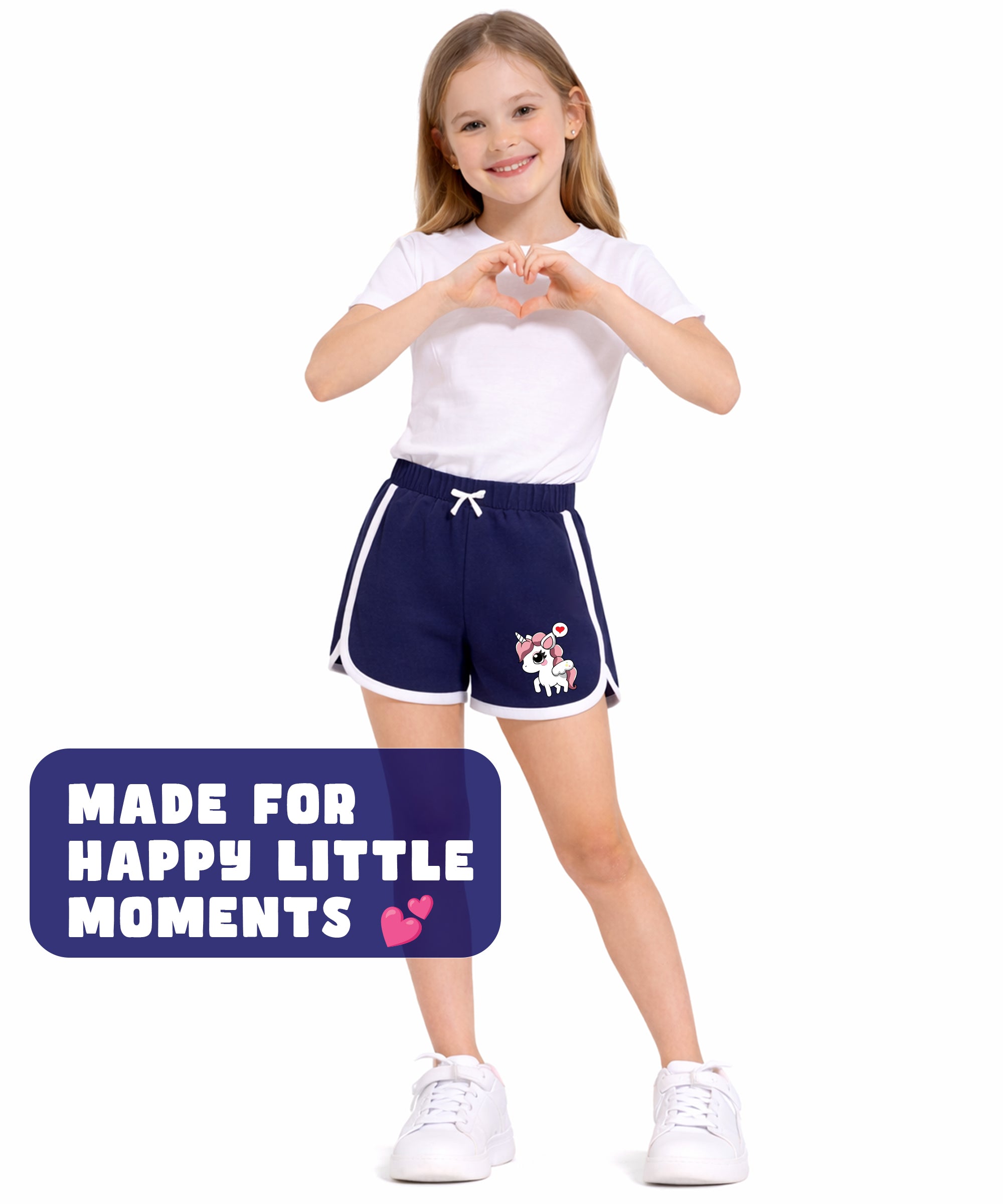 Girls Cotton Printed Shorts | Comfortable Regular Fit - Pack of 3