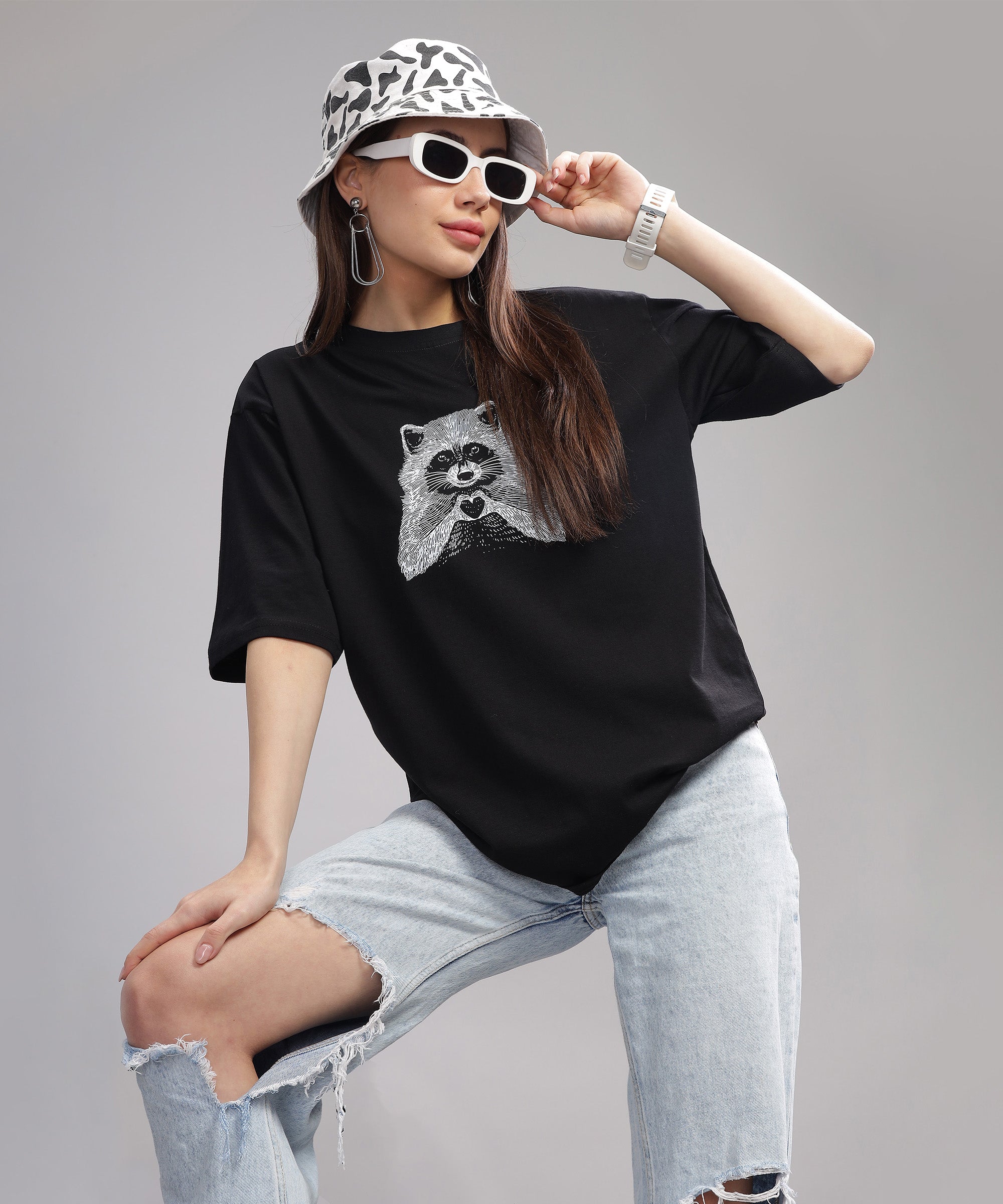 Racoon| Women's Oversized T-shirt