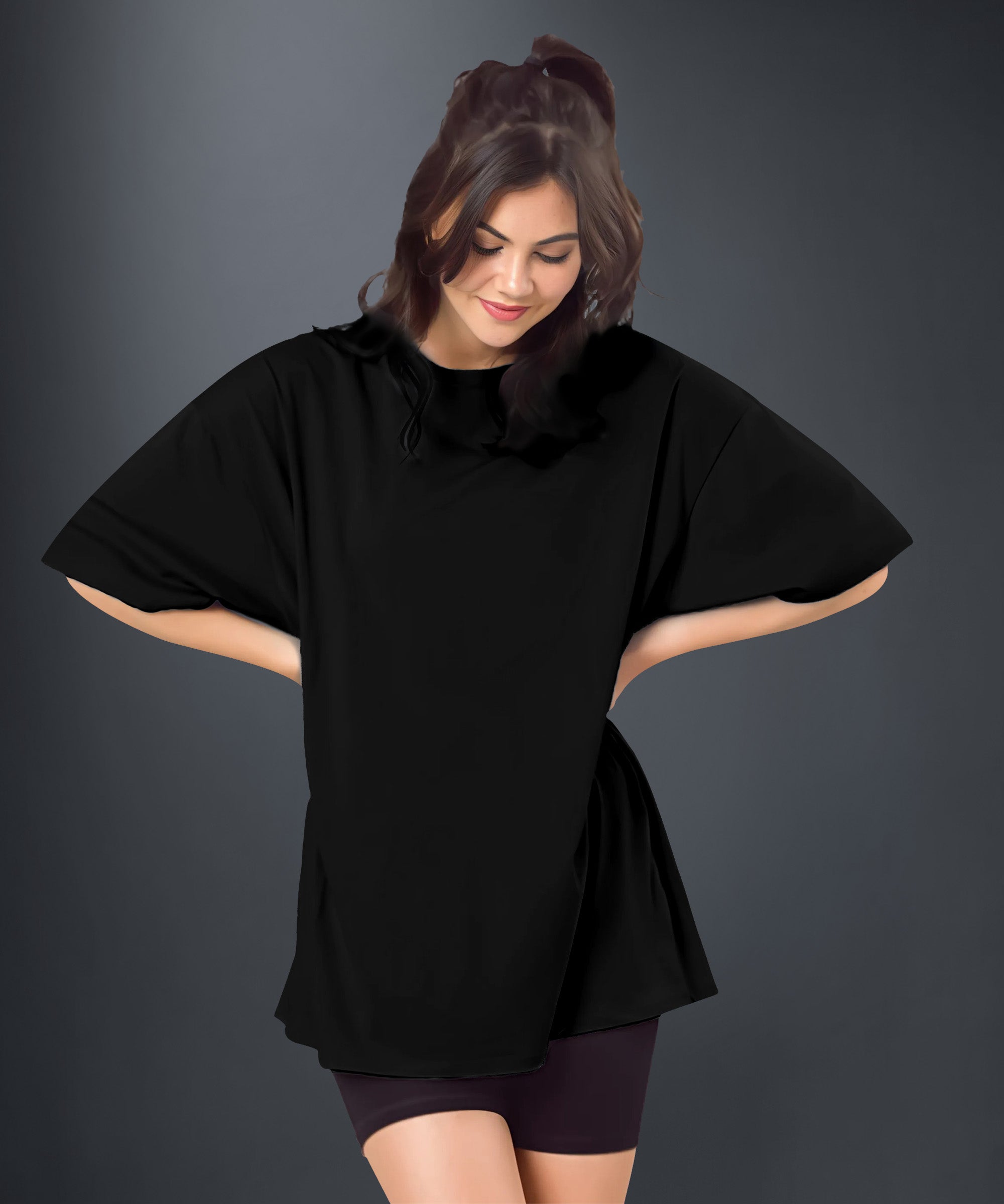 Women's Solid Oversized T-shirt