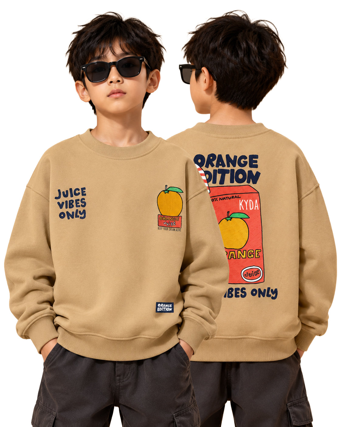 Boys Oversized Premium Cotton Full Sleeve Sweatshirt