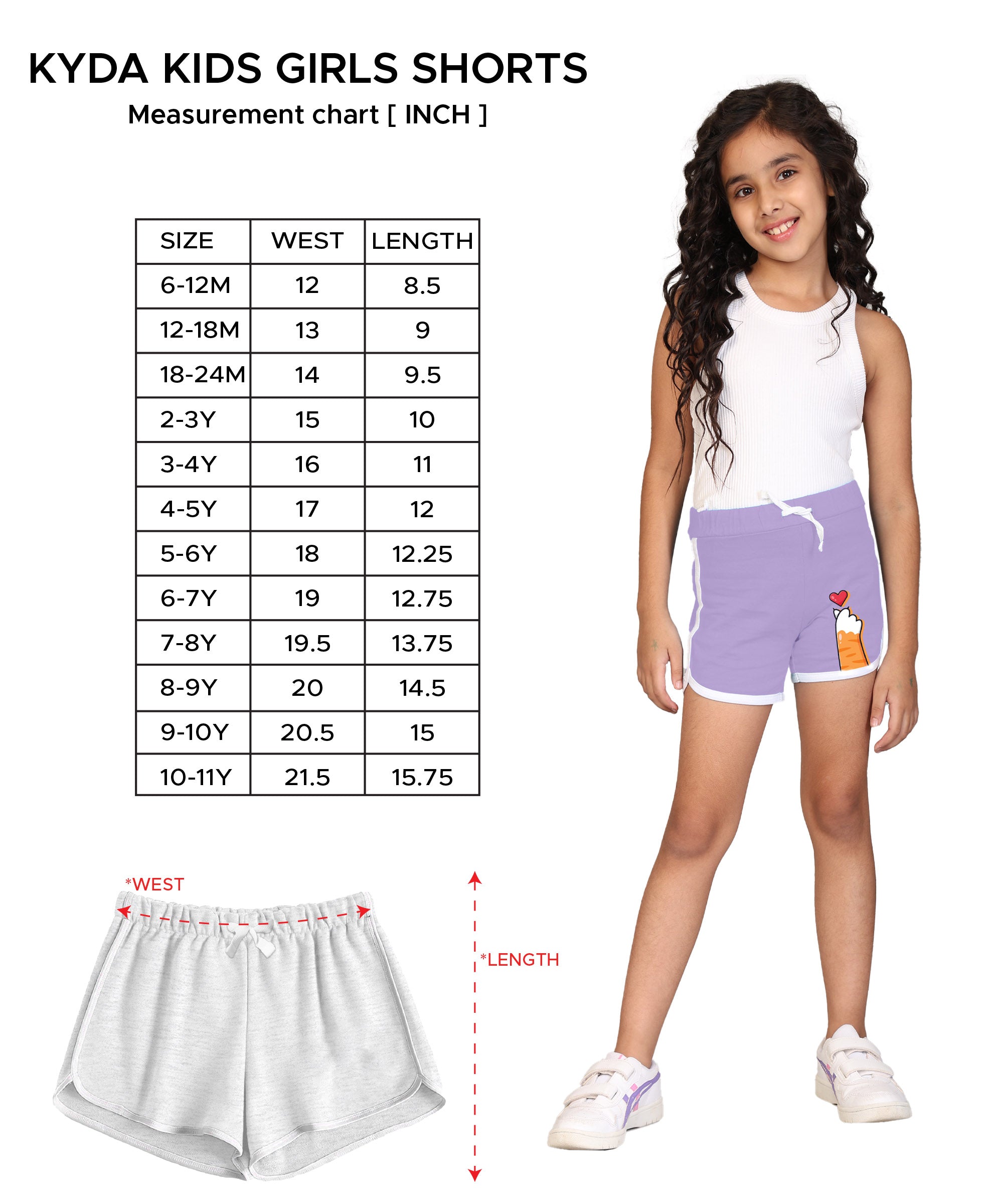 Girls Premium Printed Shorts (Pack of 3)