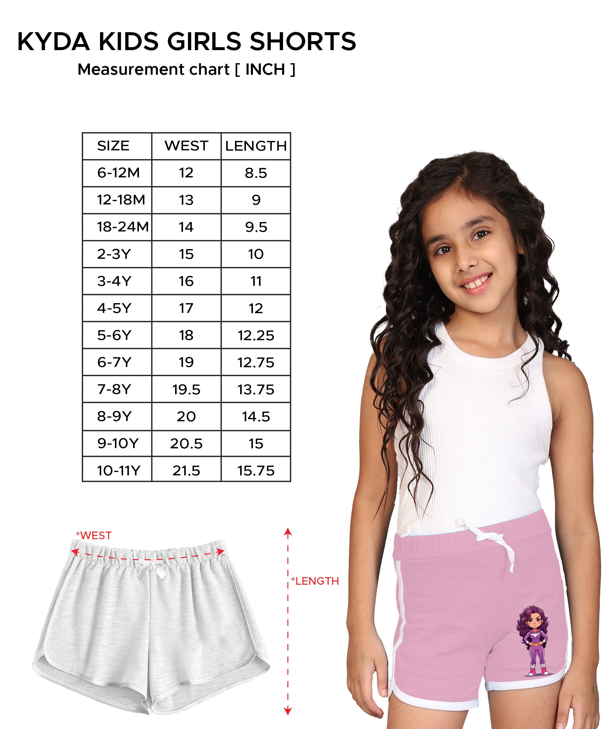 Girls Premium Printed Shorts (Pack of 3)