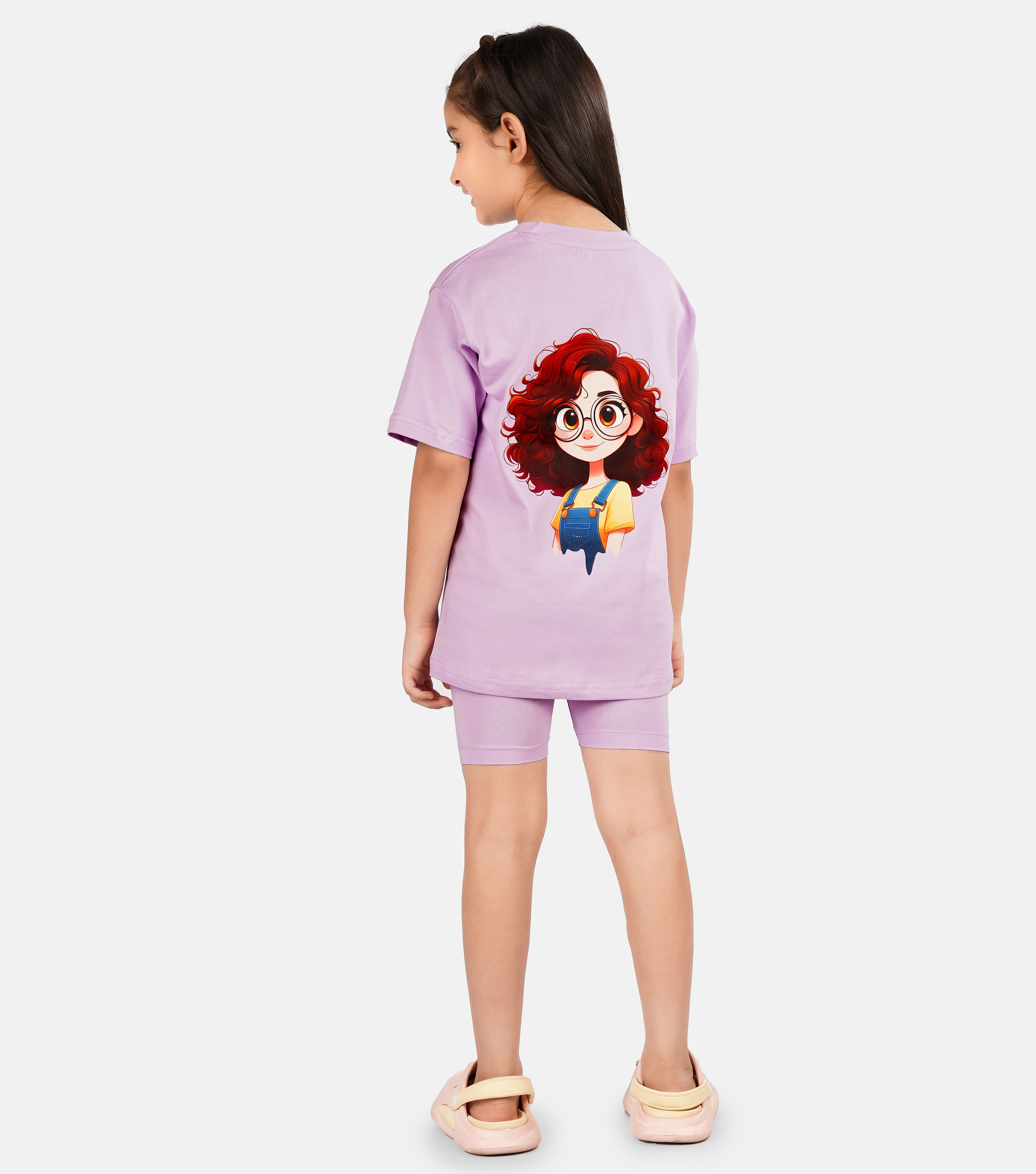 Girls Premium Printed Cotton T-Shirt & Shorts Set | Soft & Breathable