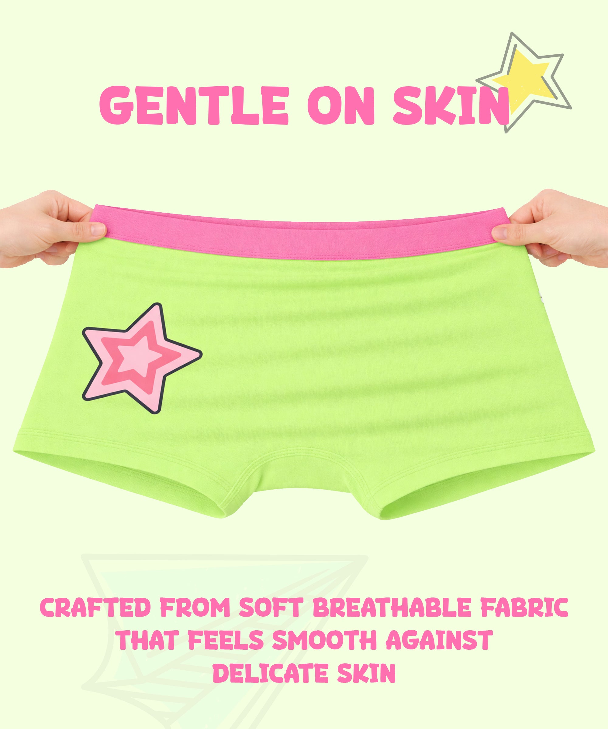 Girls Premium Lycra Cotton Printed Trunks | Pack of 3