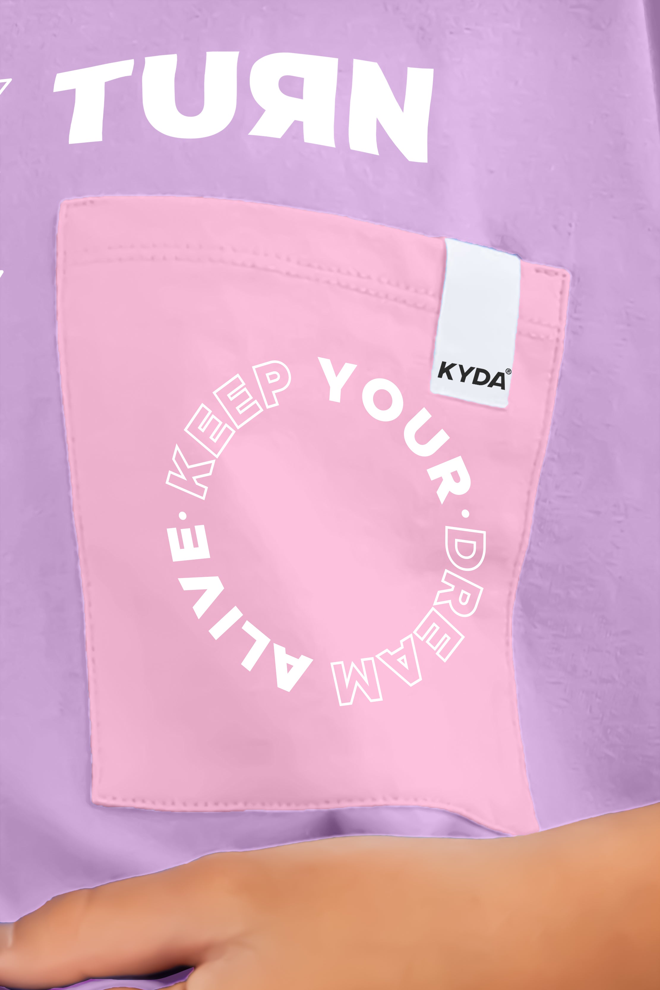 Girls 100% Cotton Printed Half Sleeve Stylish Crop Top T-Shirt-Lavender