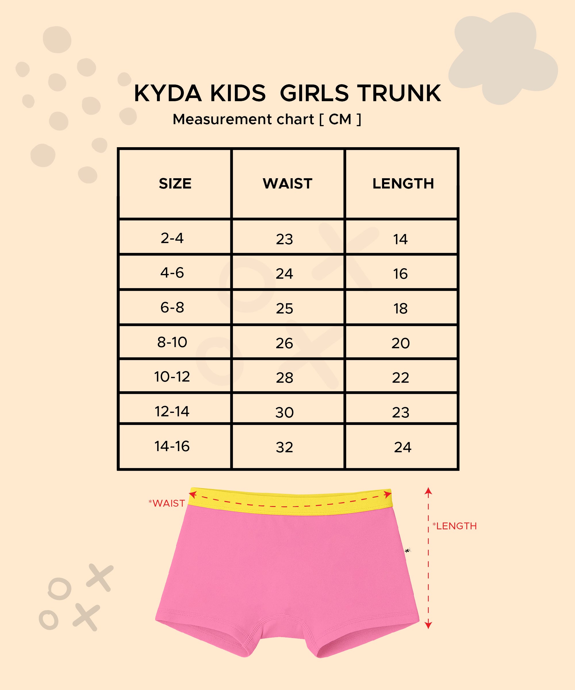 Girls Premium Lycra Cotton Printed Trunks | Pack of 3