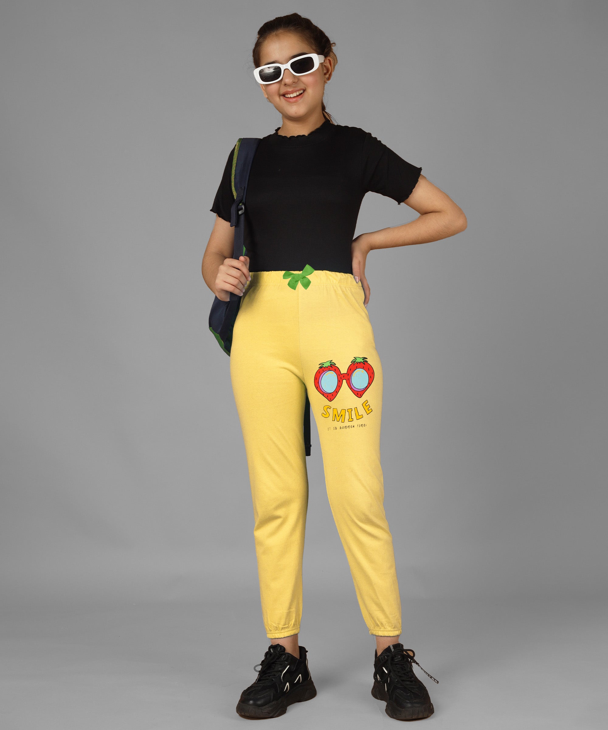 Girl's Regular fit Track Pants (GP3A_C2_Combo 3)