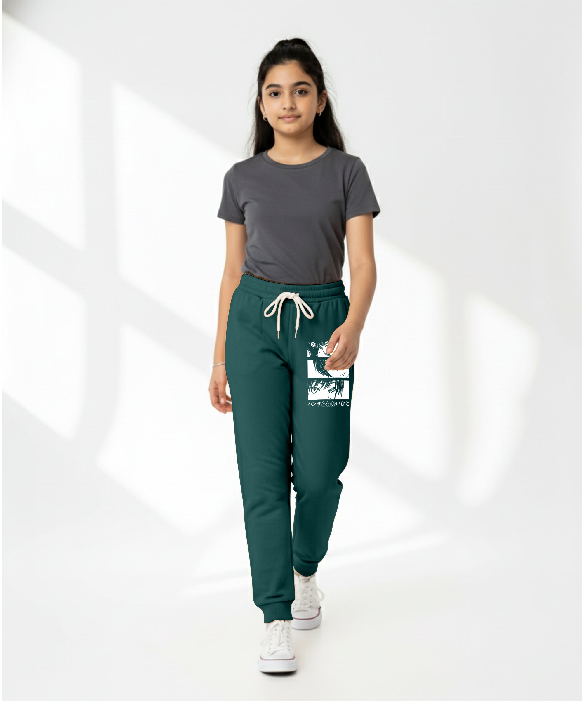Girls Printed Track Pants | Stretchable Waist | Casual & Sports Wear | Pack of 1