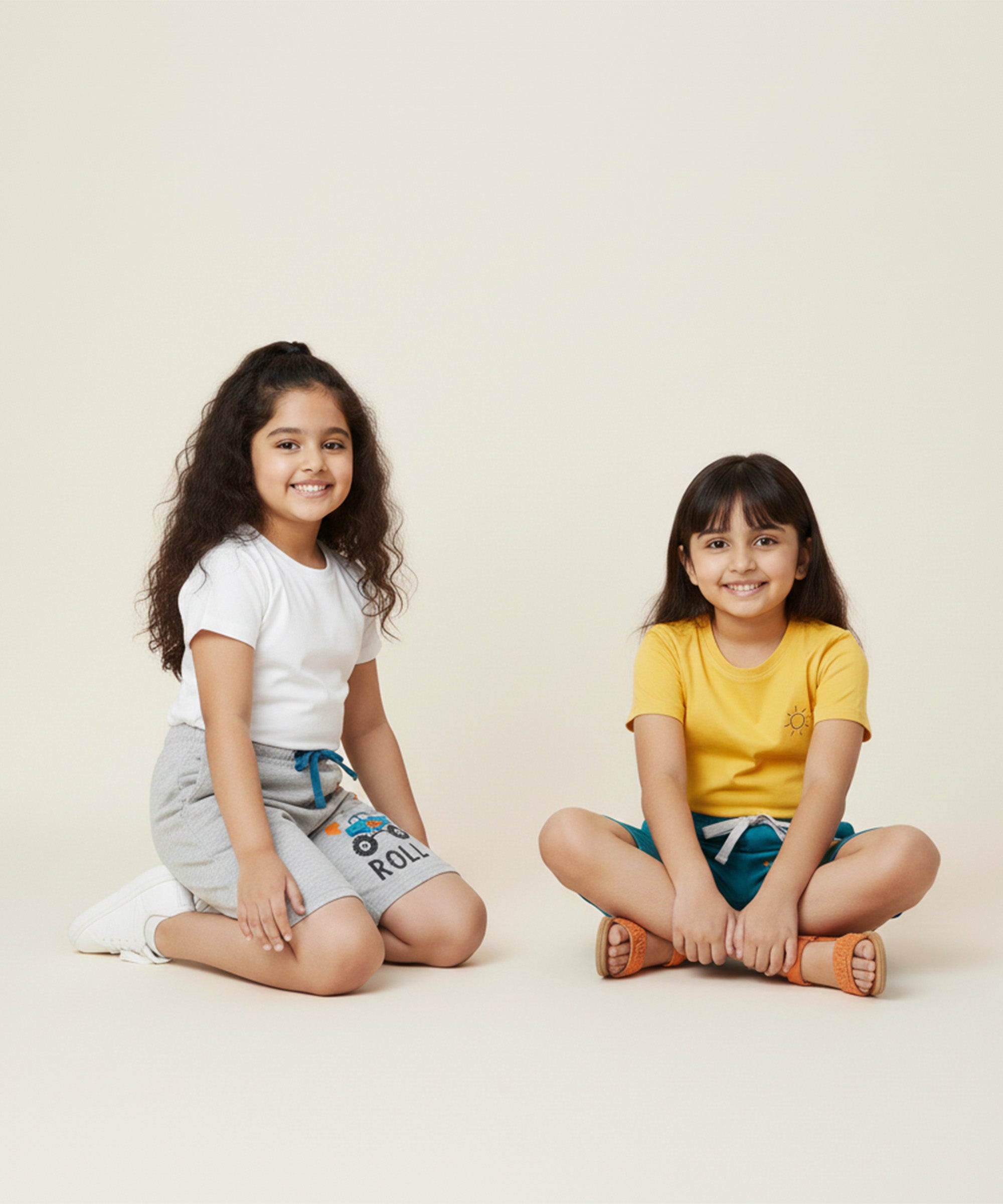 Girls Premium Cotton Printed Shorts | Pack of 2