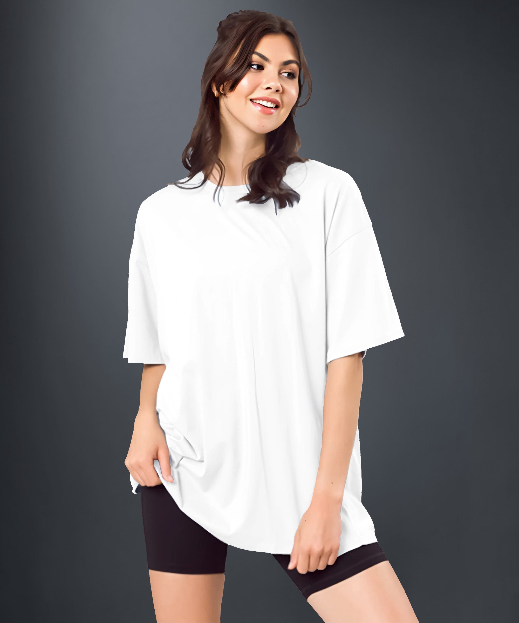 Women's Solid Oversized T-shirt
