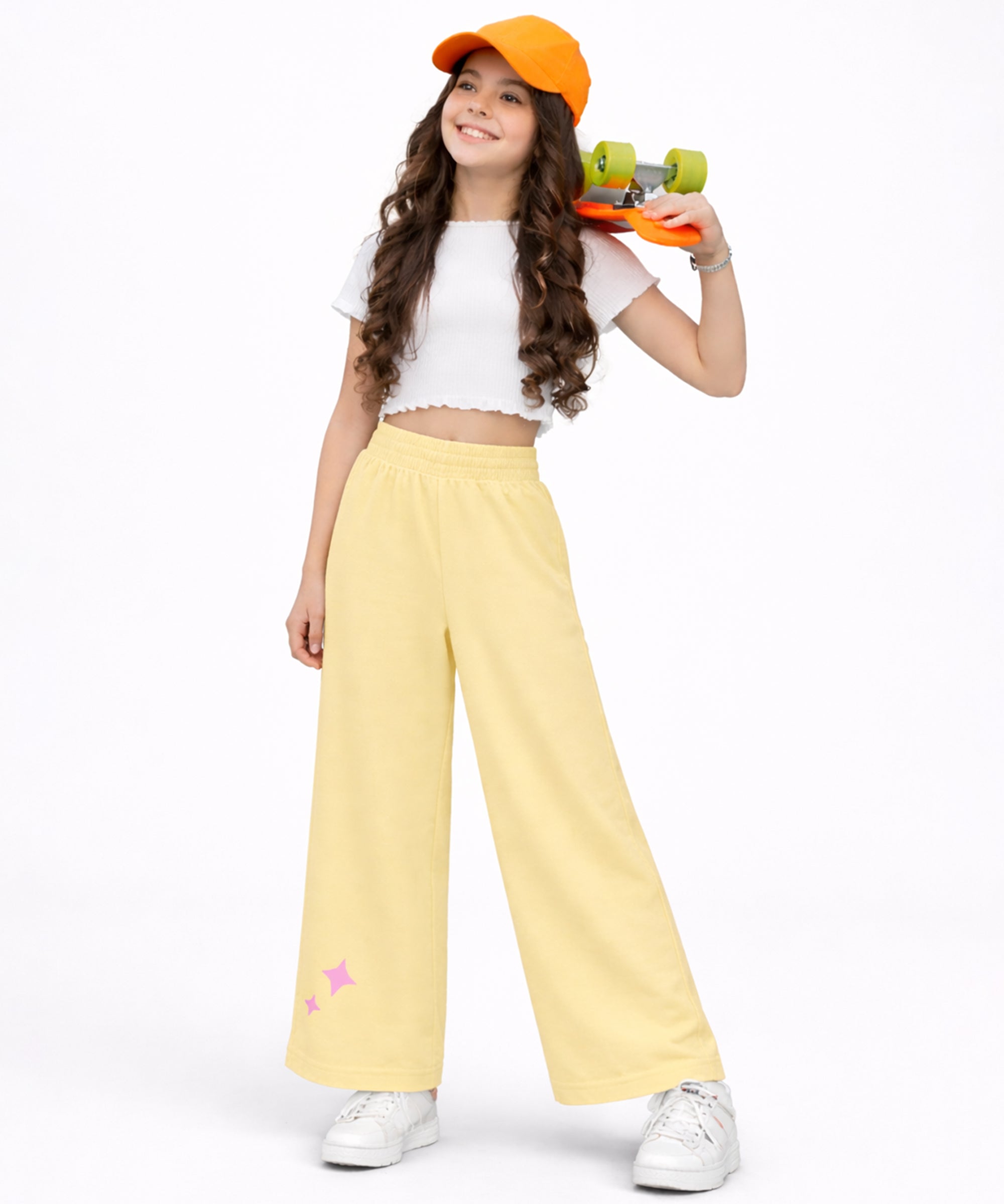 Girls Premium Cotton Wide Leg Palazzo Pants | Elastic Waist | Summer Wear