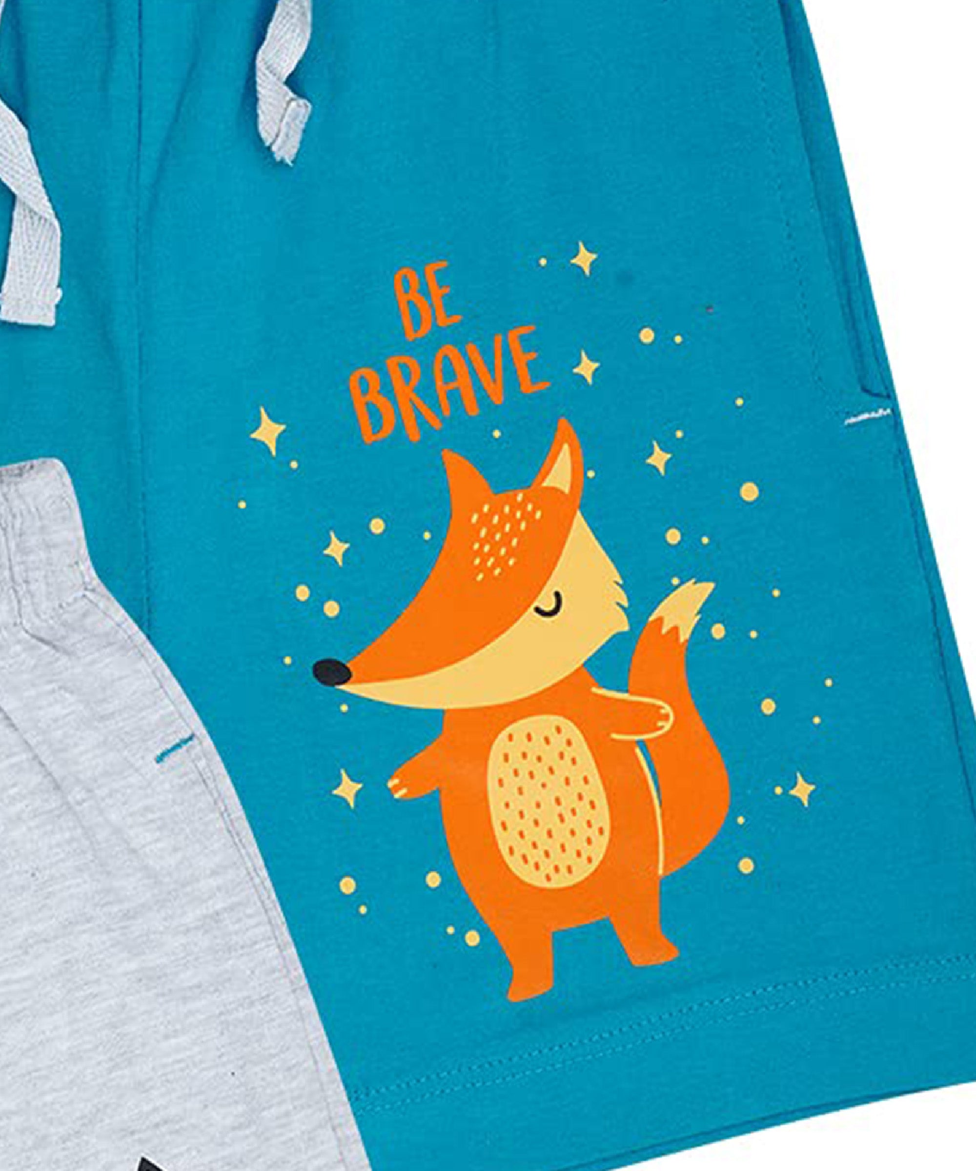 Girls Premium Cotton Printed Shorts | Pack of 2