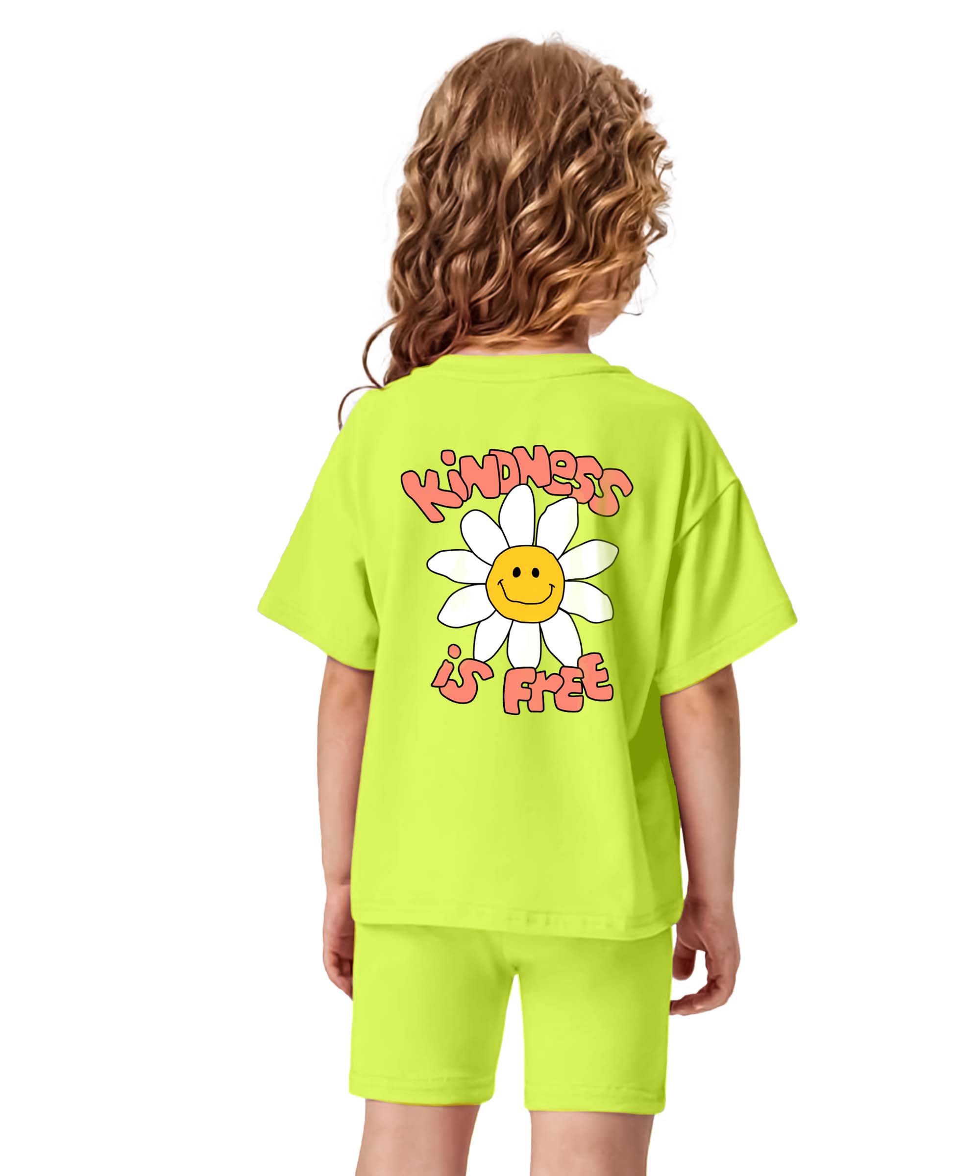 Girls Premium Printed Cotton T-Shirt & Shorts Set | Soft & Breathable