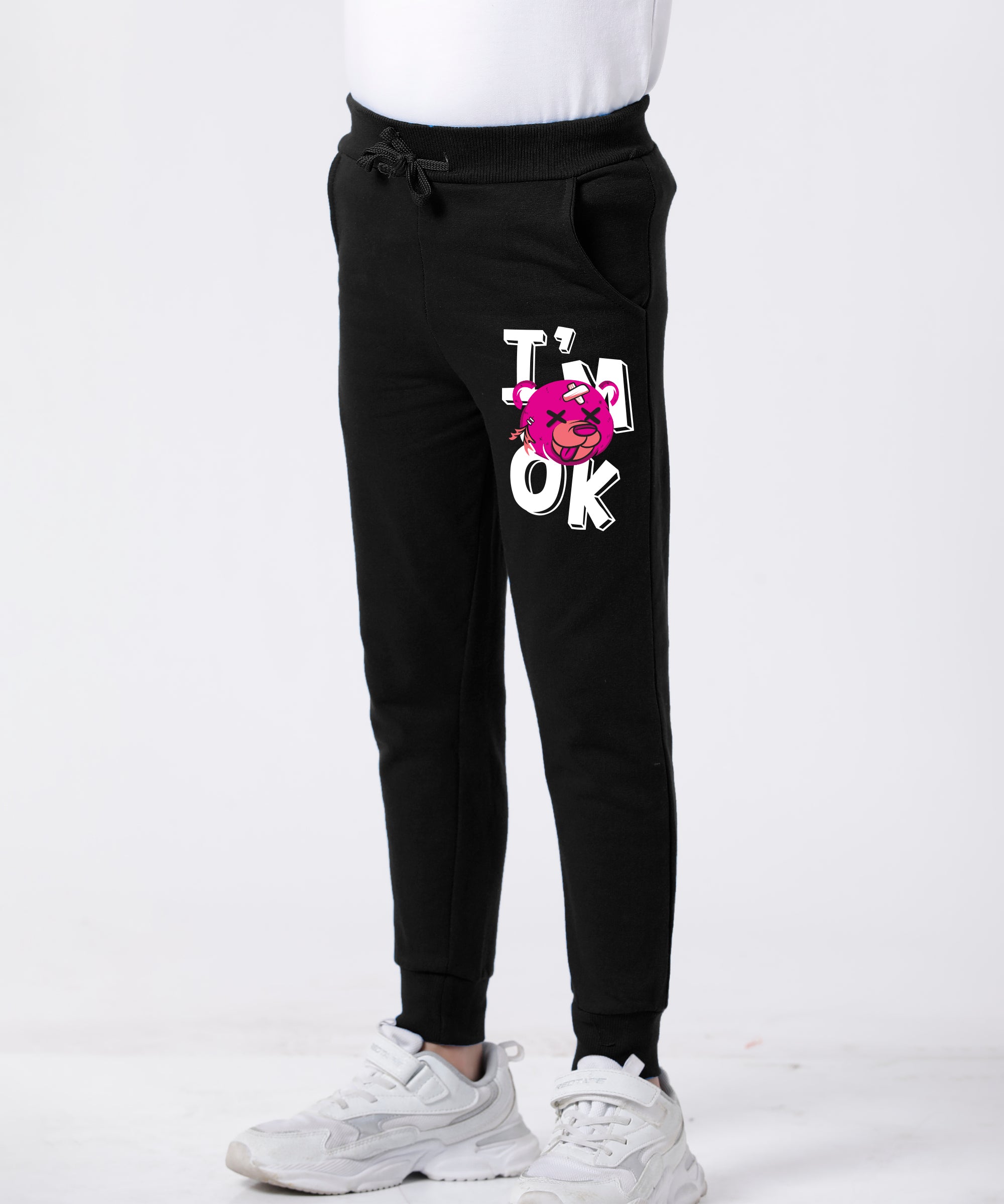 Boys Printed Premium Trouser | Black