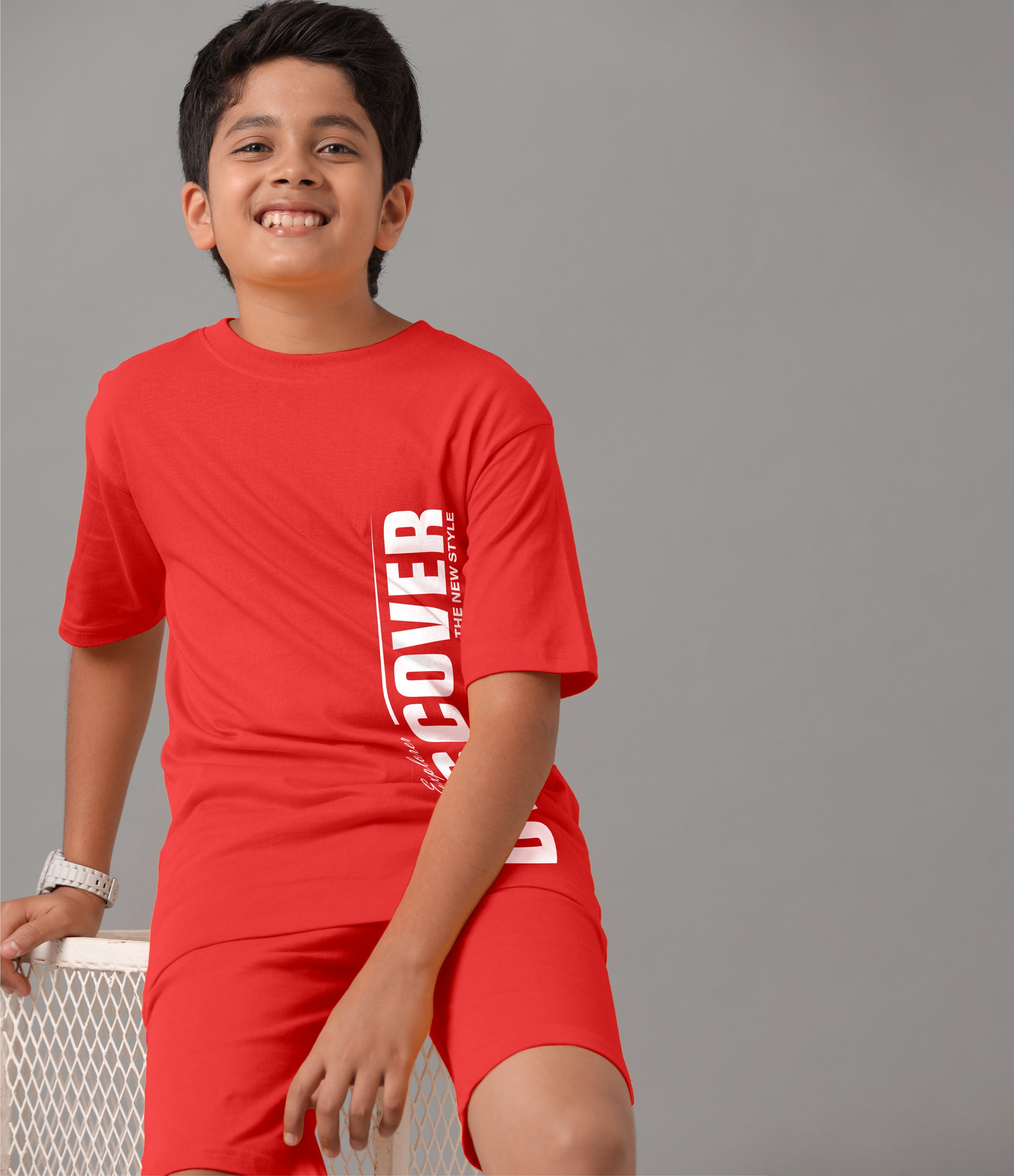 Relaxed Fit Boys Co-ords | Red