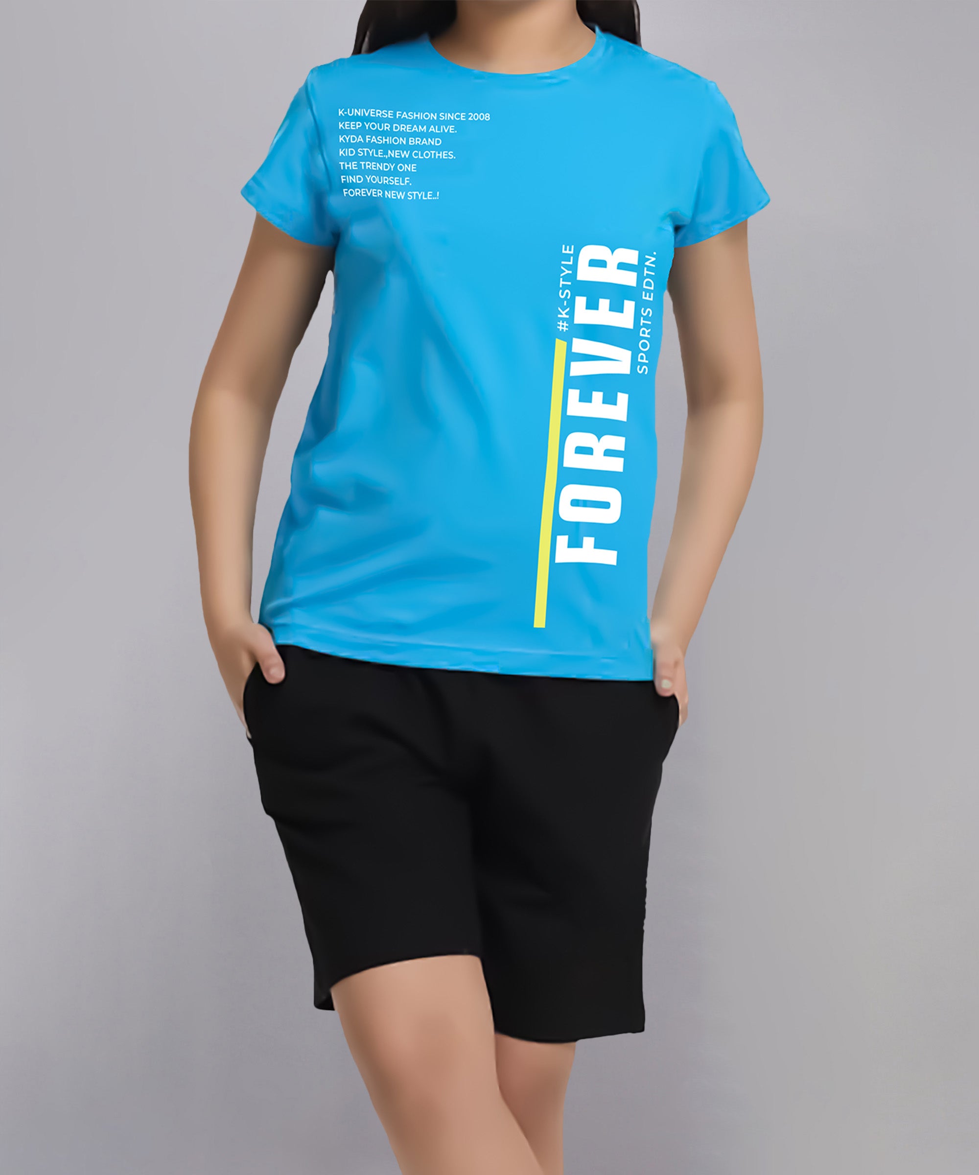 Girls Premium Printed Clothing Set | Pink&Black