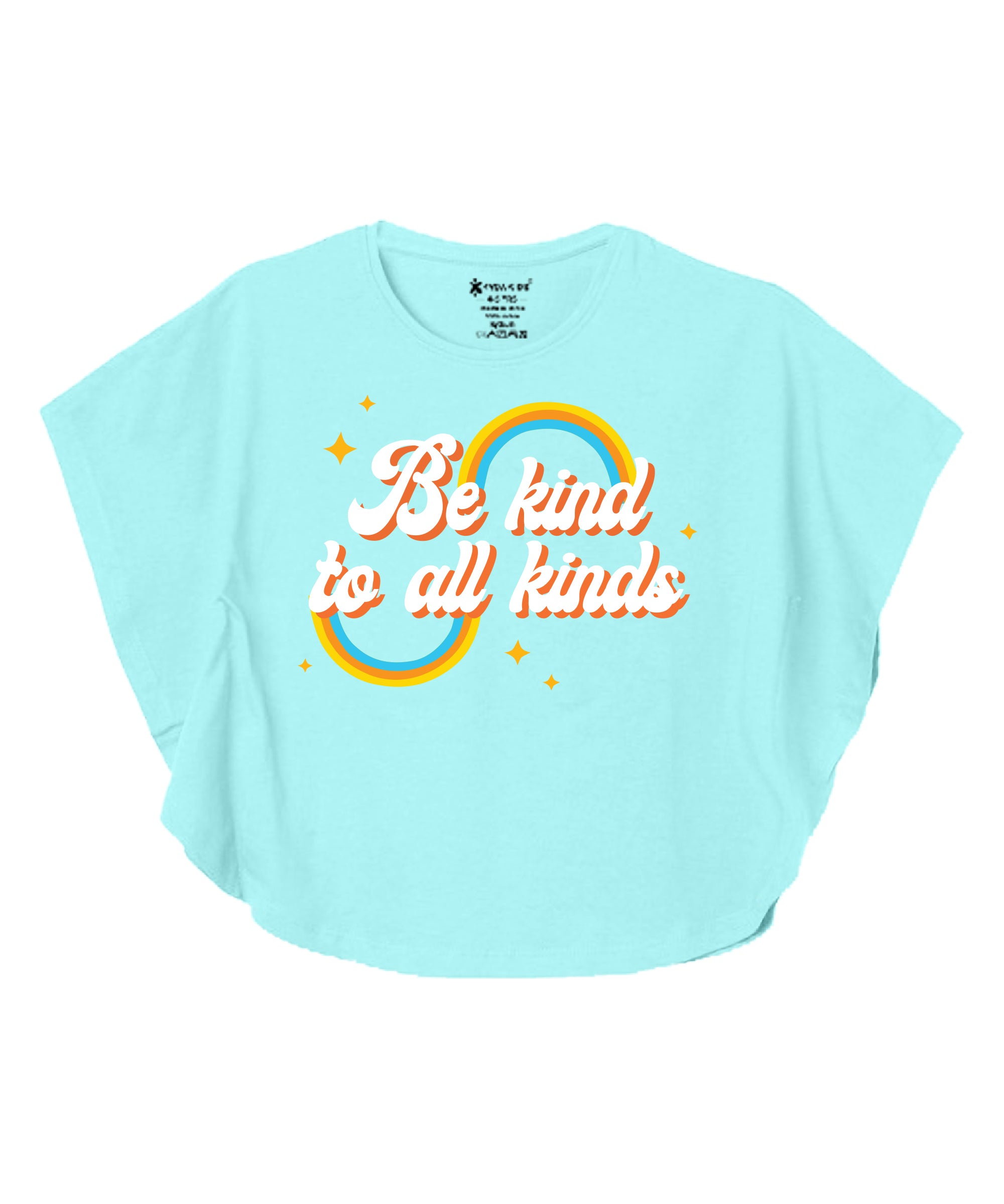 100% Cotton Bio-Washed Premium Printed T-Shirts for Girls – Butterfly Pattern Regular Fit Tops-Combo 1