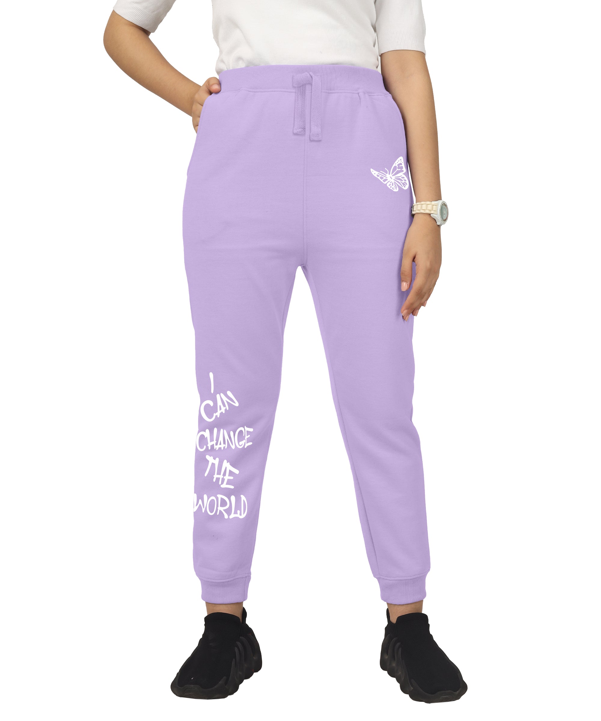 Girls Printed Premium Trouser | Lavender