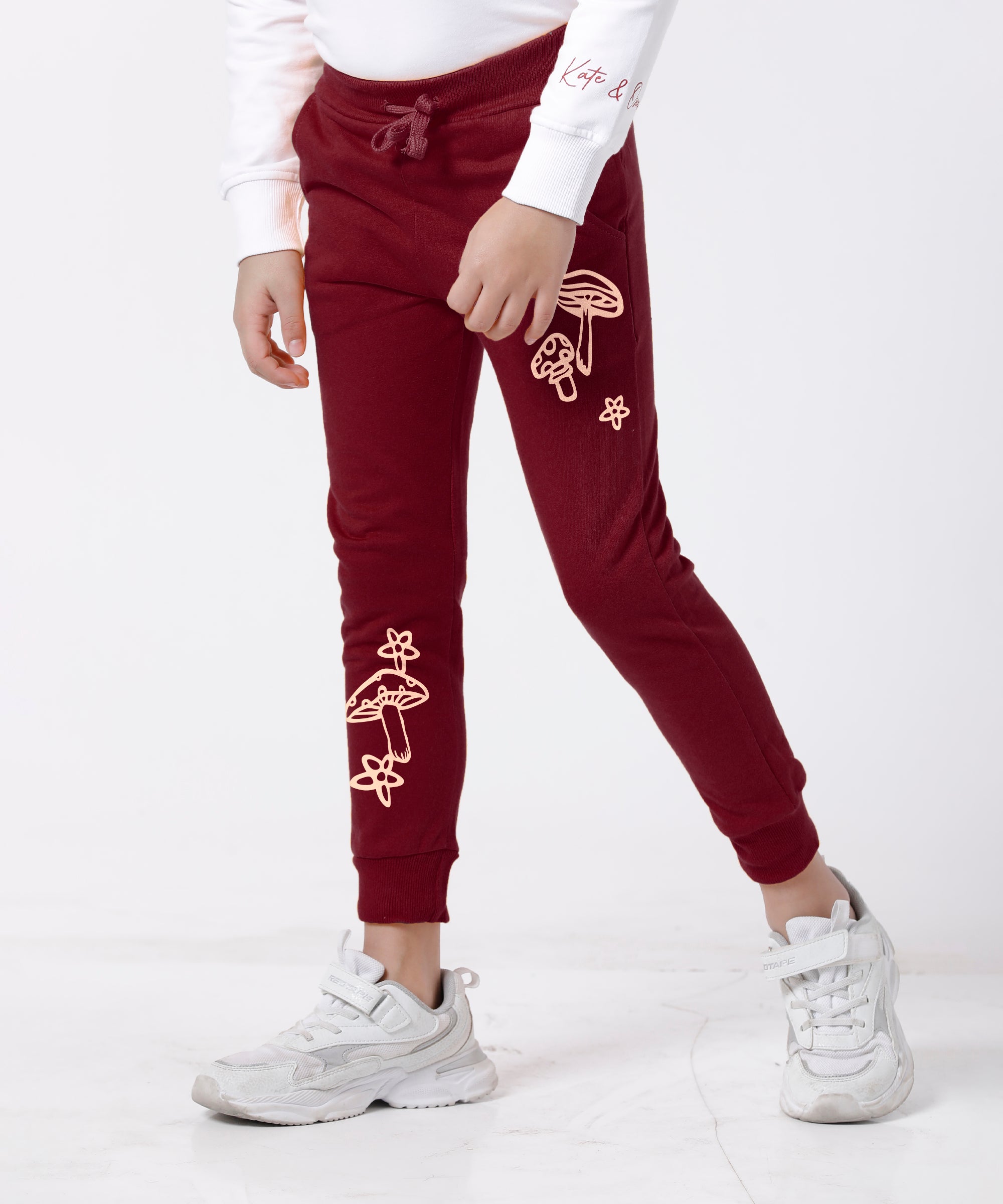 Boys Printed Premium Trouser | Maroon