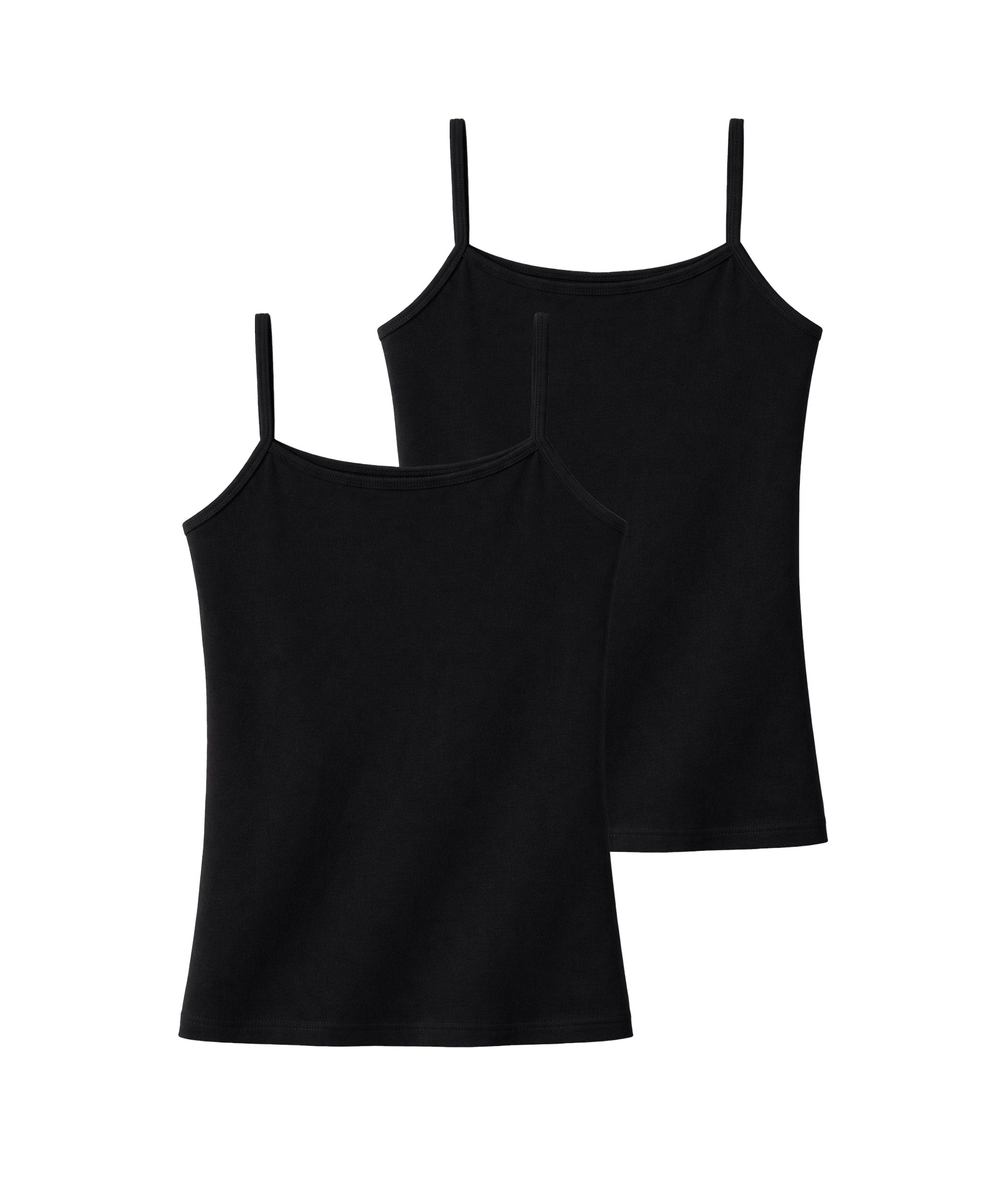 Girls Premium Cotton Beginner Camisole | Flat Padding | Adjustable Straps | Pack of 2