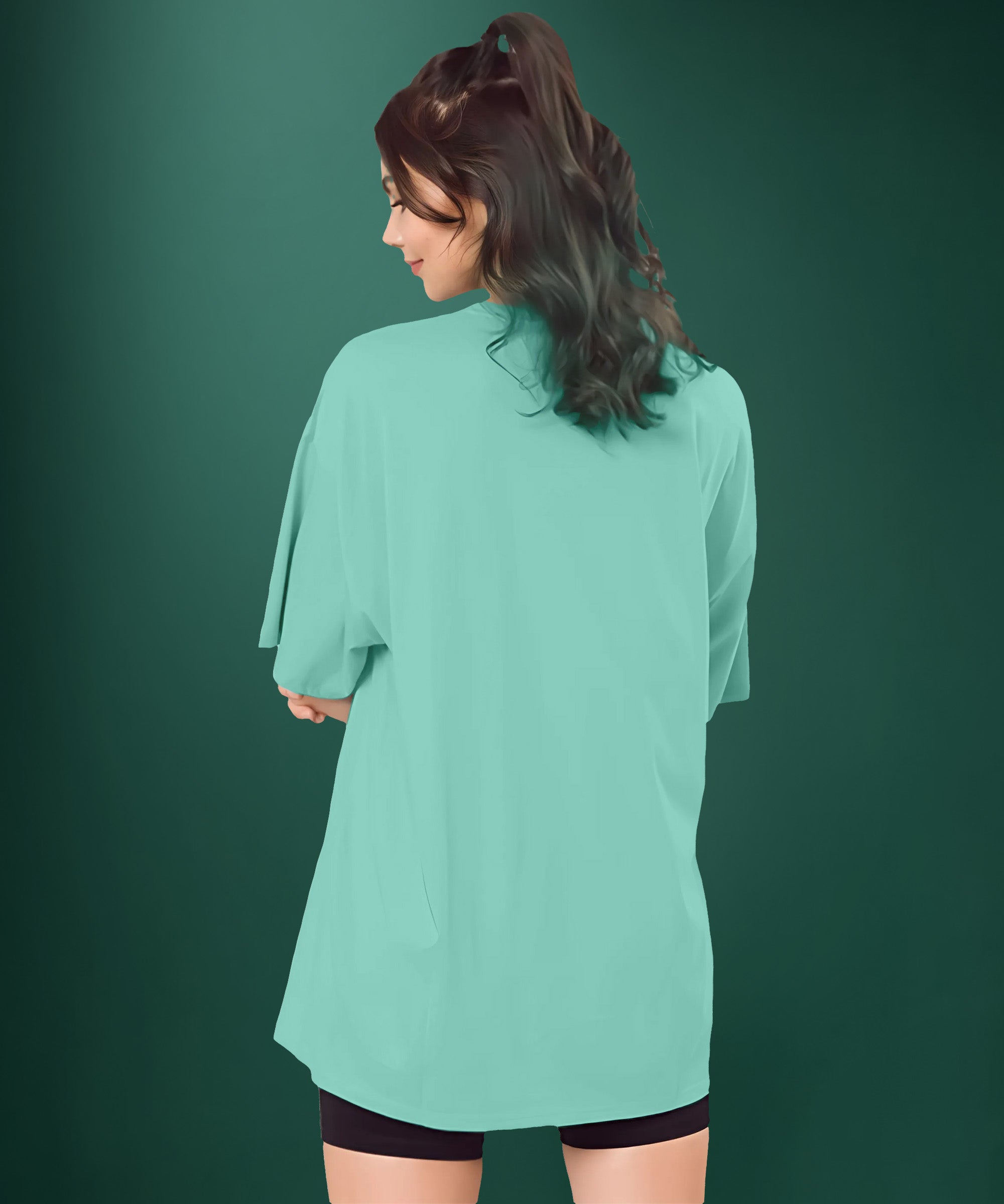 Women's Solid Oversized T-shirt