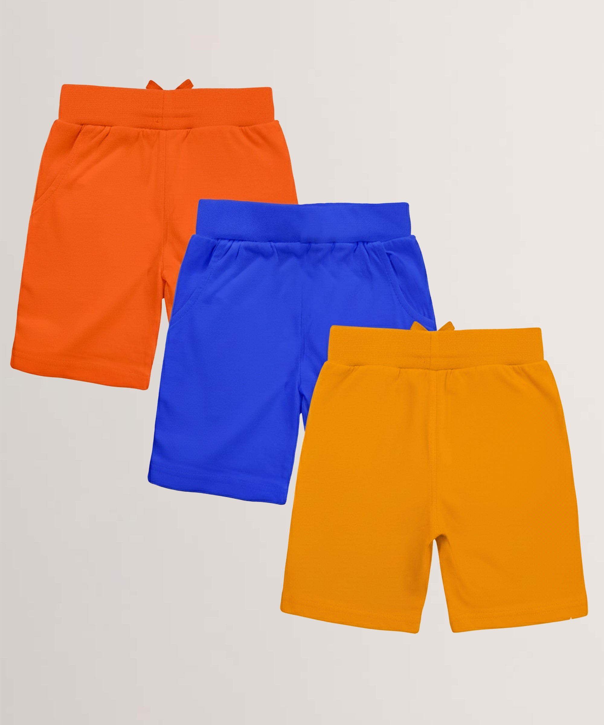 Kids Unisex Cotton Printed Shorts V2 (Pack of 3)