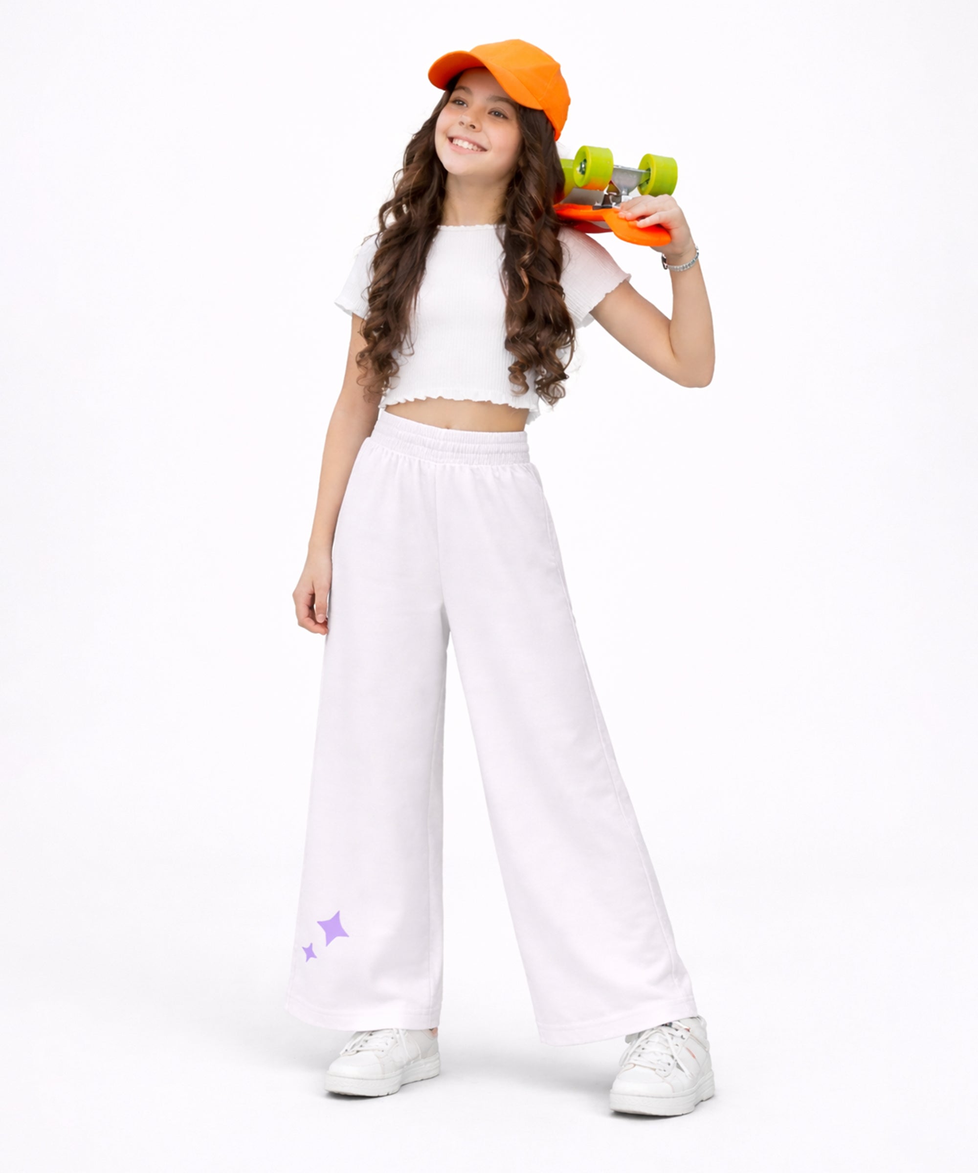 Girls Premium Cotton Wide Leg Palazzo Pants | Elastic Waist | Summer Wear