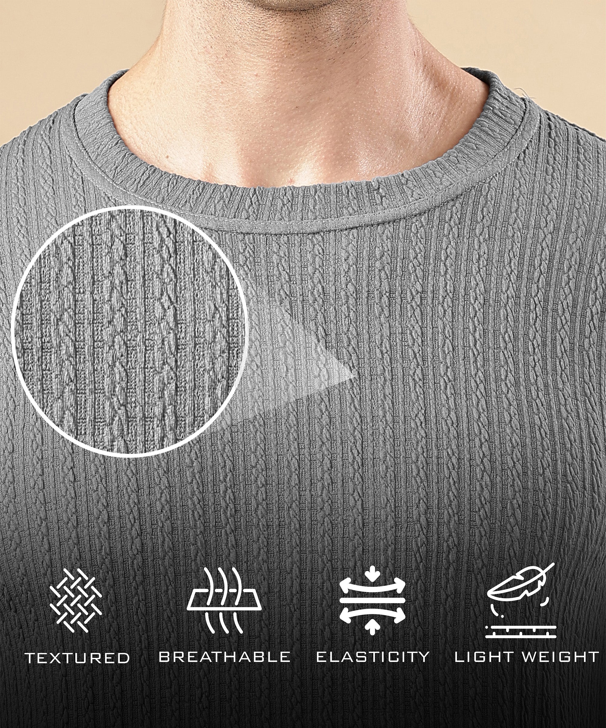 Textured T-Shirt: Regular fit