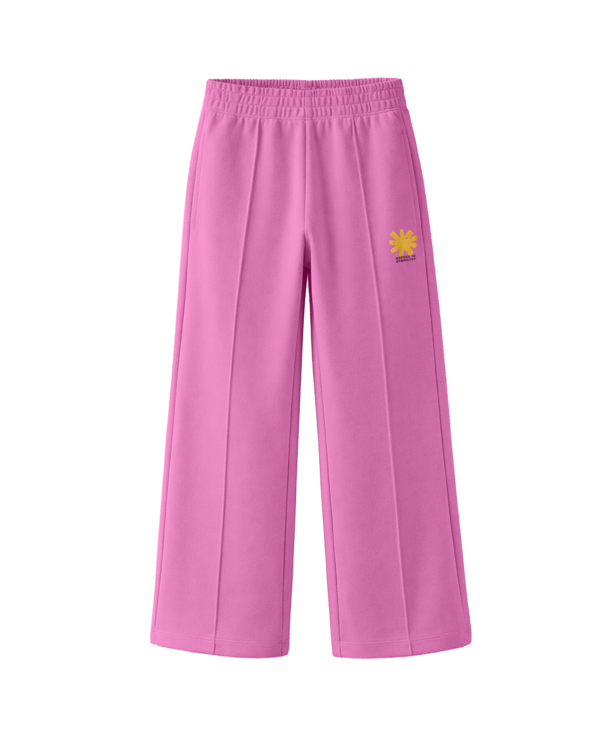 Girls Cotton Premium Solid Wide Leg Track Pants | P1