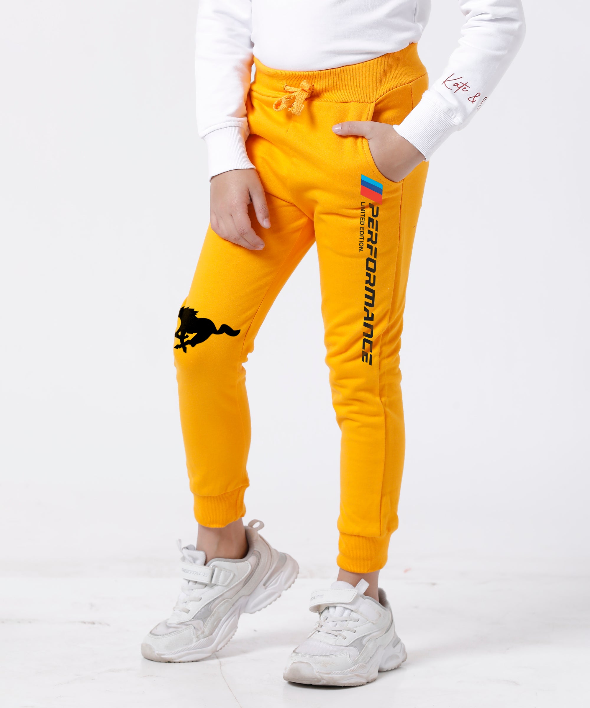 Boys Printed Premium Trouser | Yellow