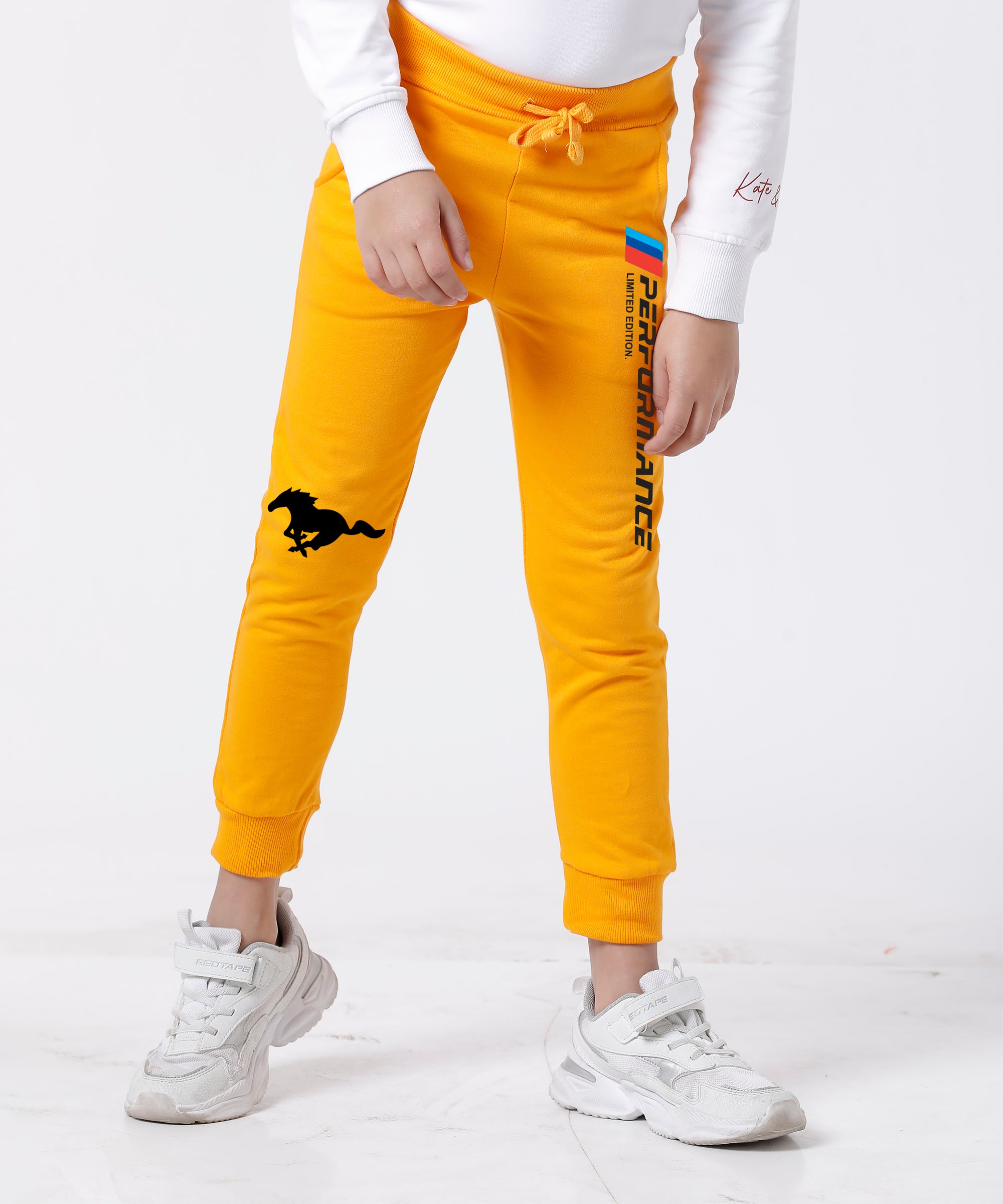 Boys Printed Premium Trouser | Yellow