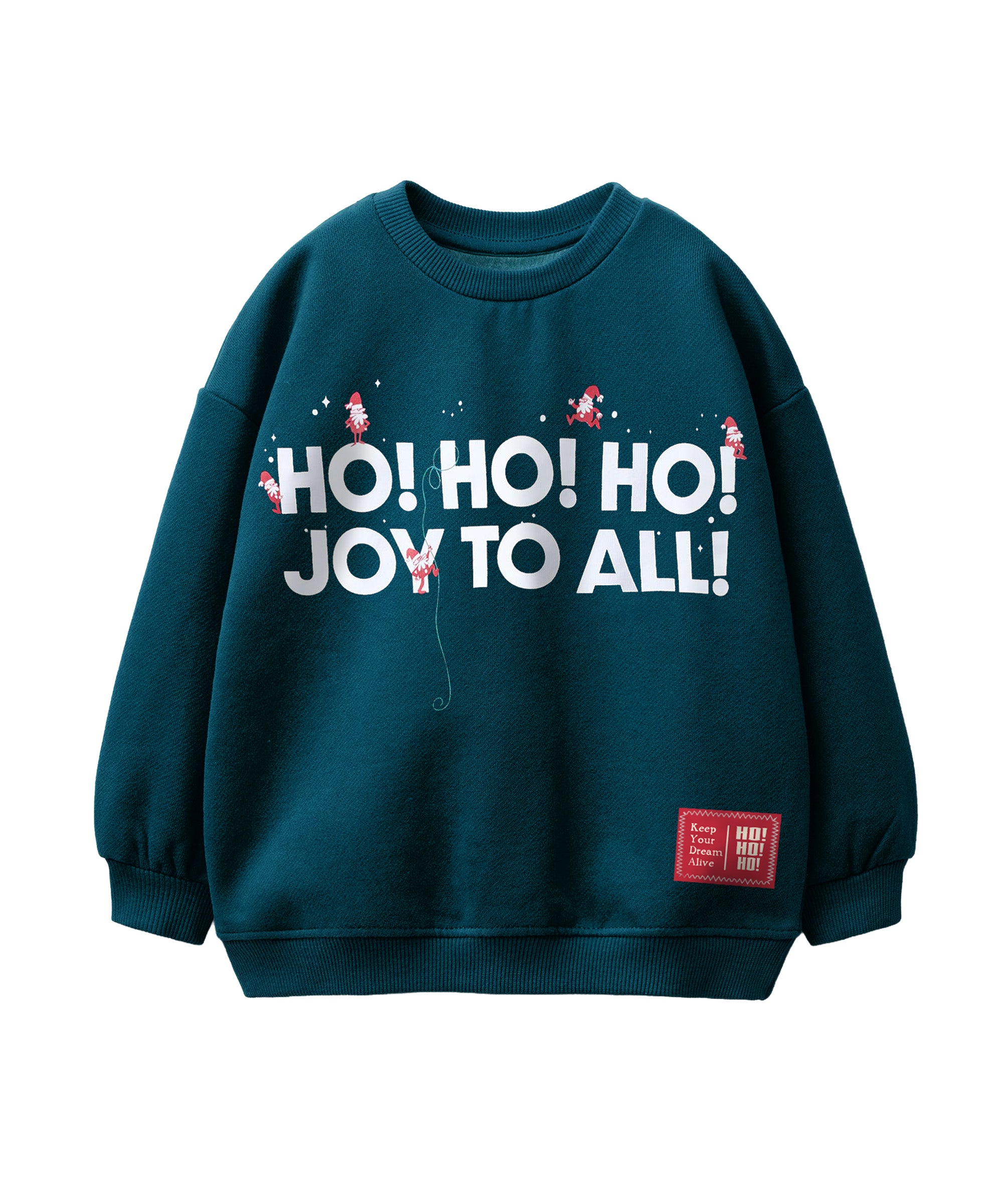 Premium Printed Cotton Solid Sweatshirt  | Peacock Green