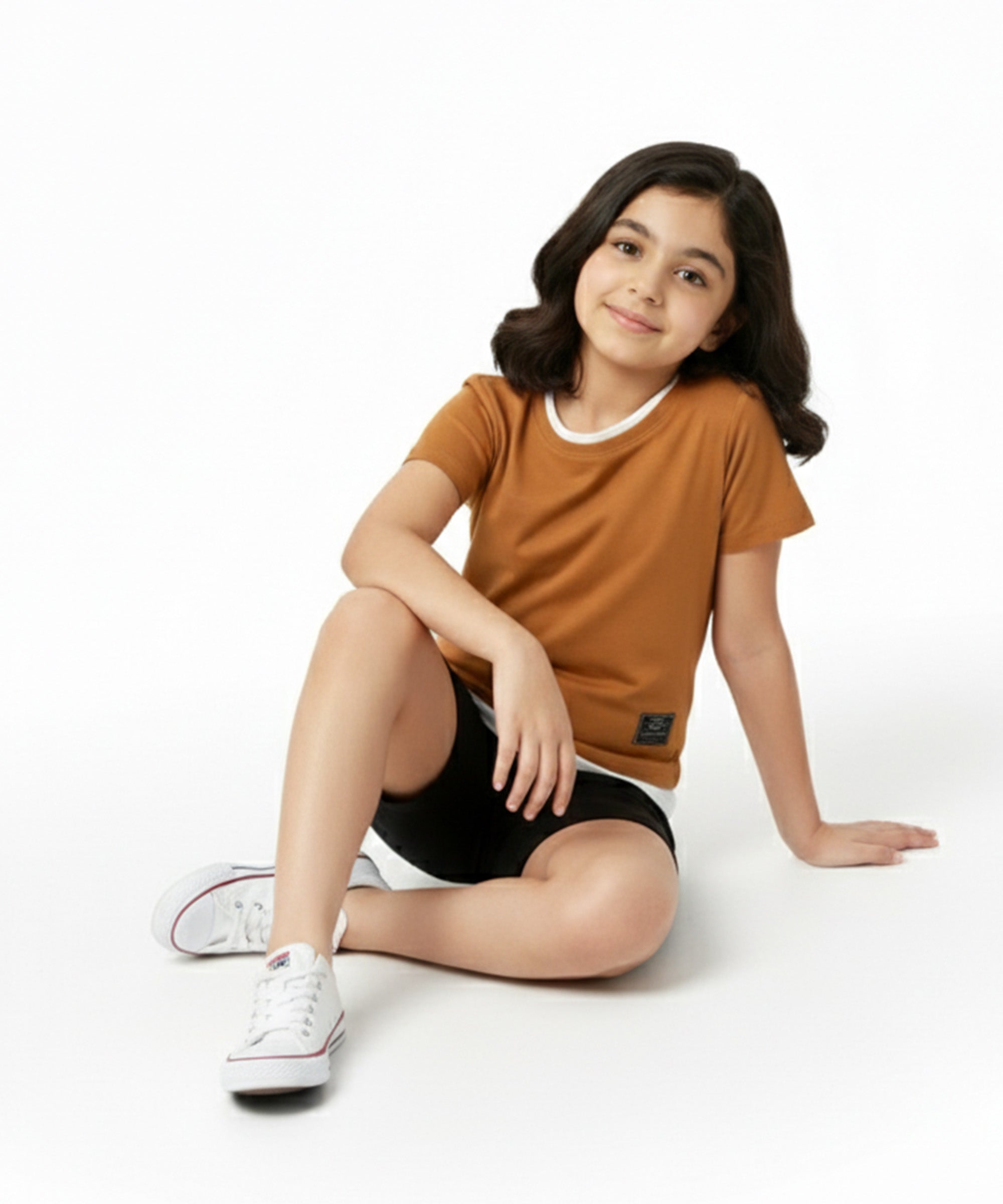 Girls Solid T-Shirts – Regular Fit, Half Sleeve | Pack of 3