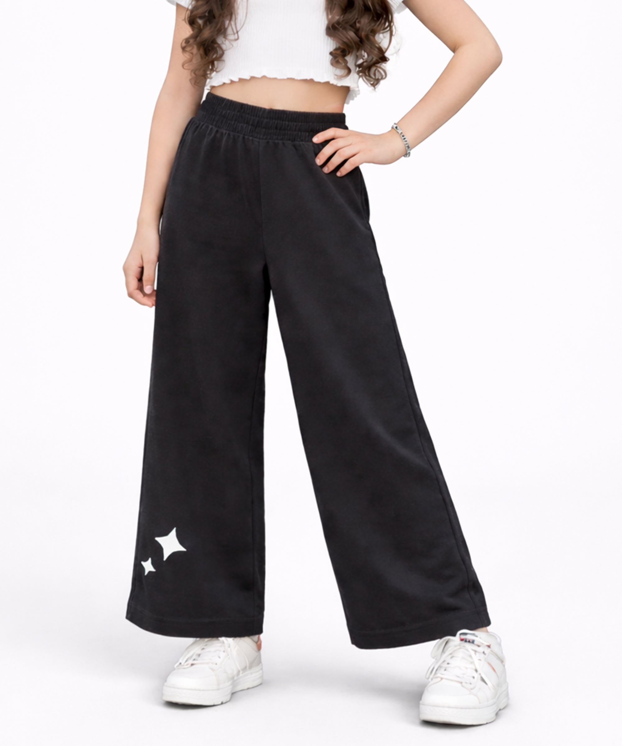 Girls Premium Cotton Wide Leg Palazzo Pants | Elastic Waist | Summer Wear