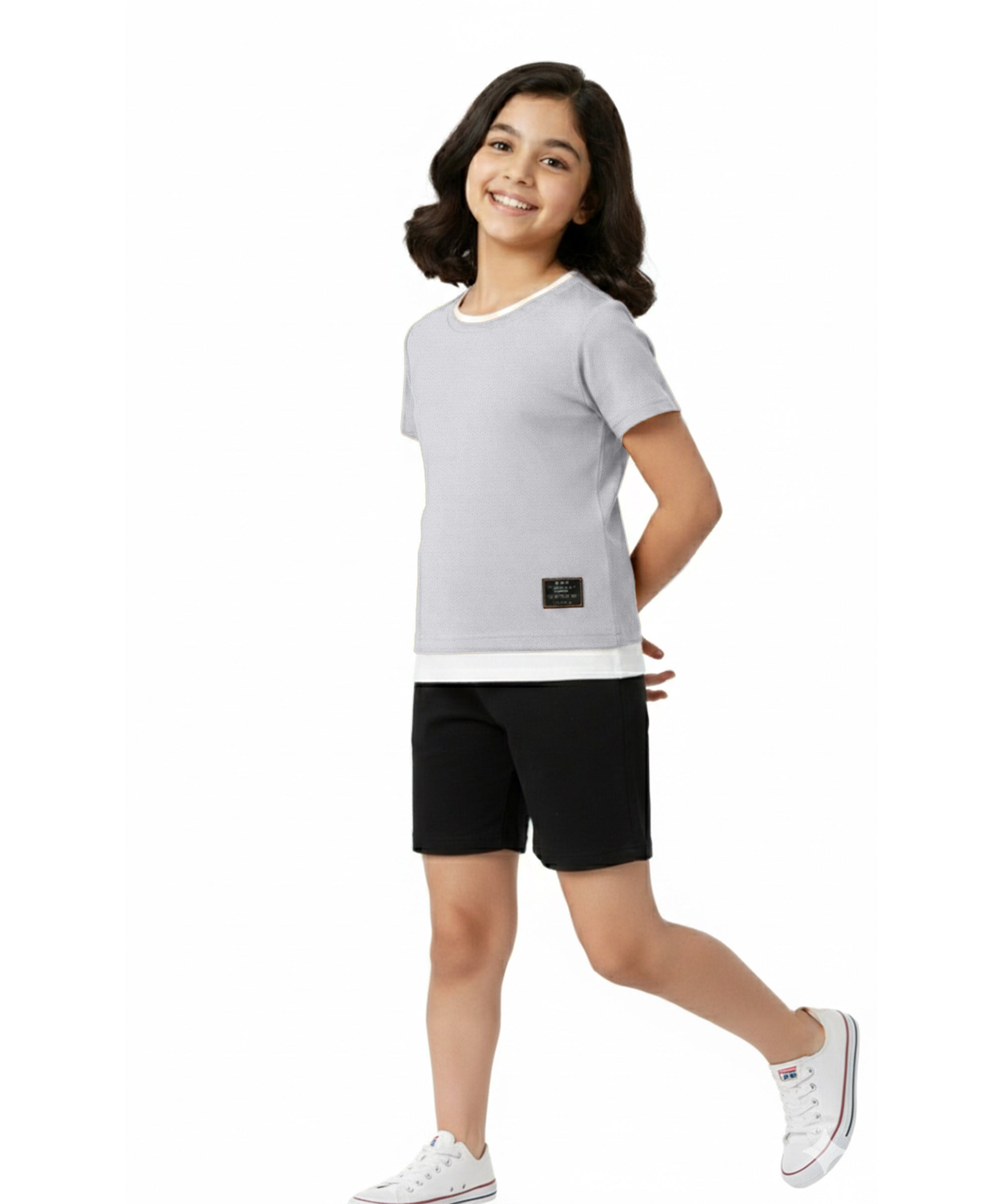 Girls Solid T-Shirts – Regular Fit, Half Sleeve | Pack of 3