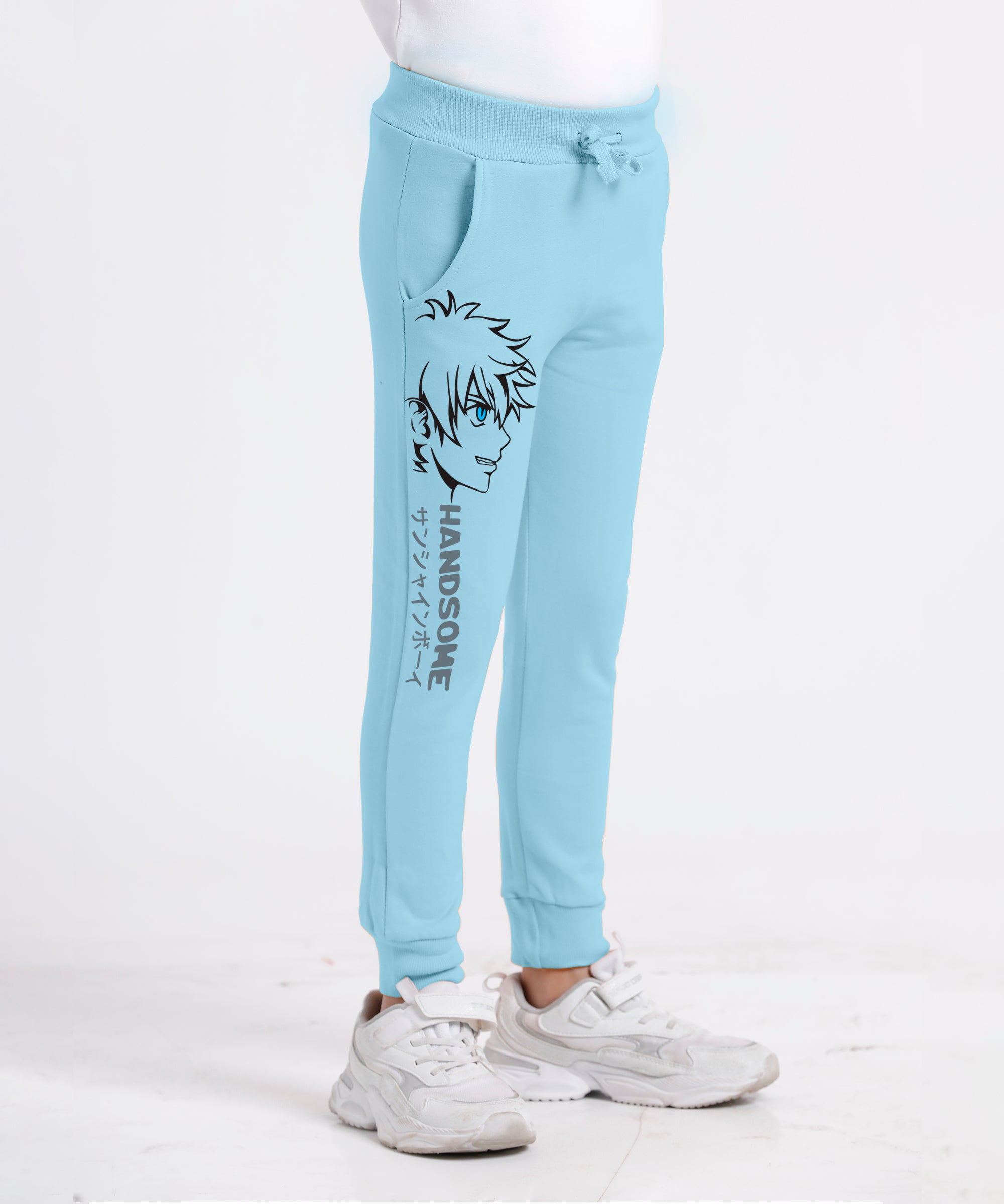 Boys Printed Premium Trouser | Sky Blue