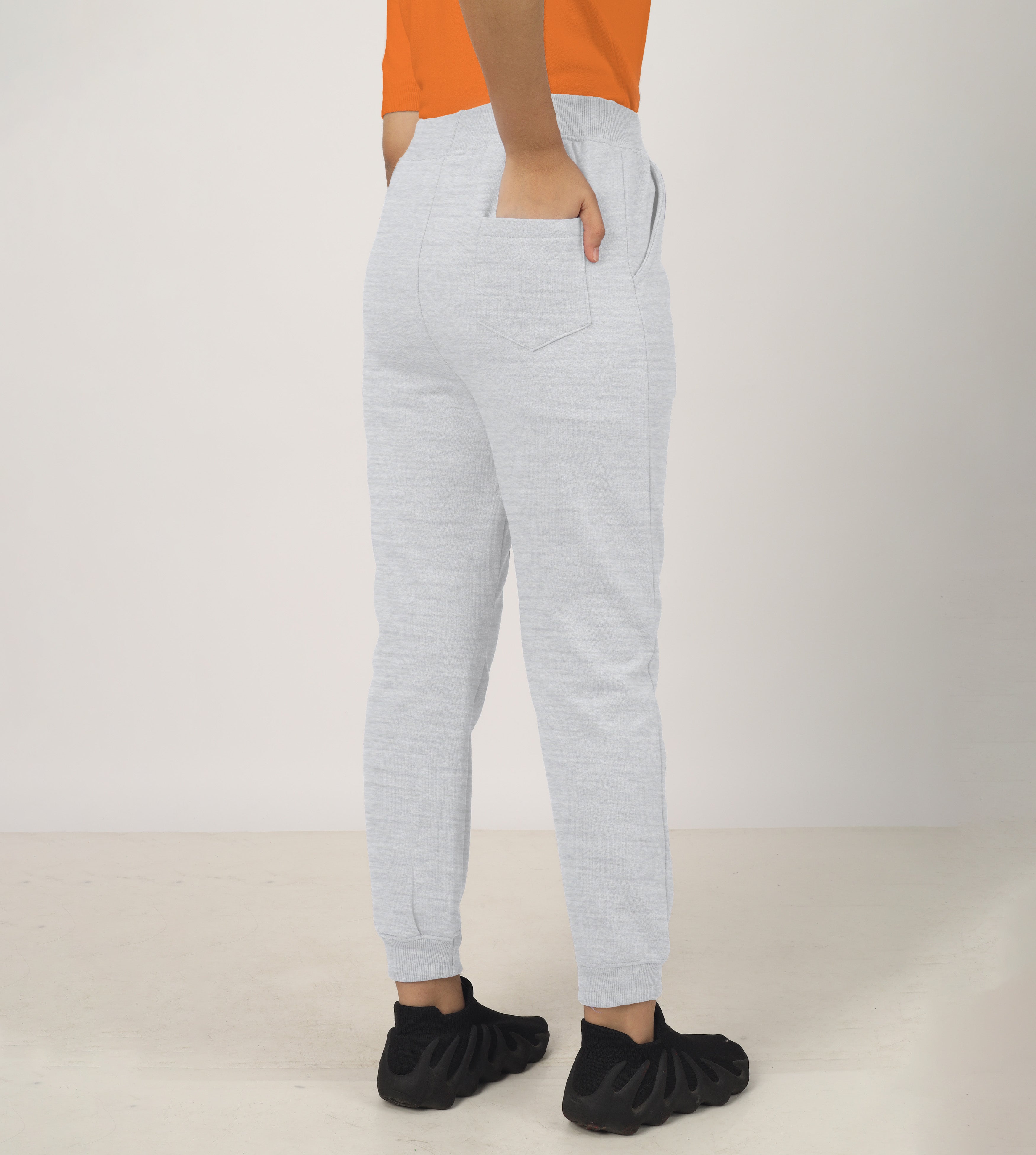 Printed Premium Trouser | White Melange