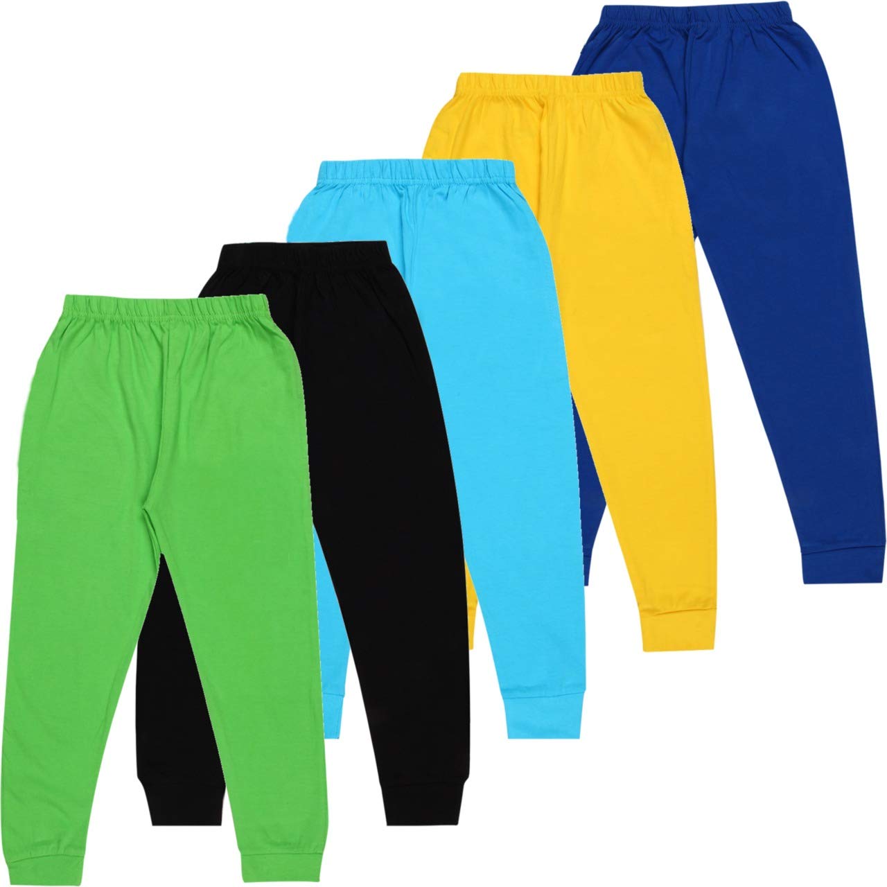 100% Cotton Printed Track Pant for Boys & Girls - Regular Fit Multicolor (Pack of 5)