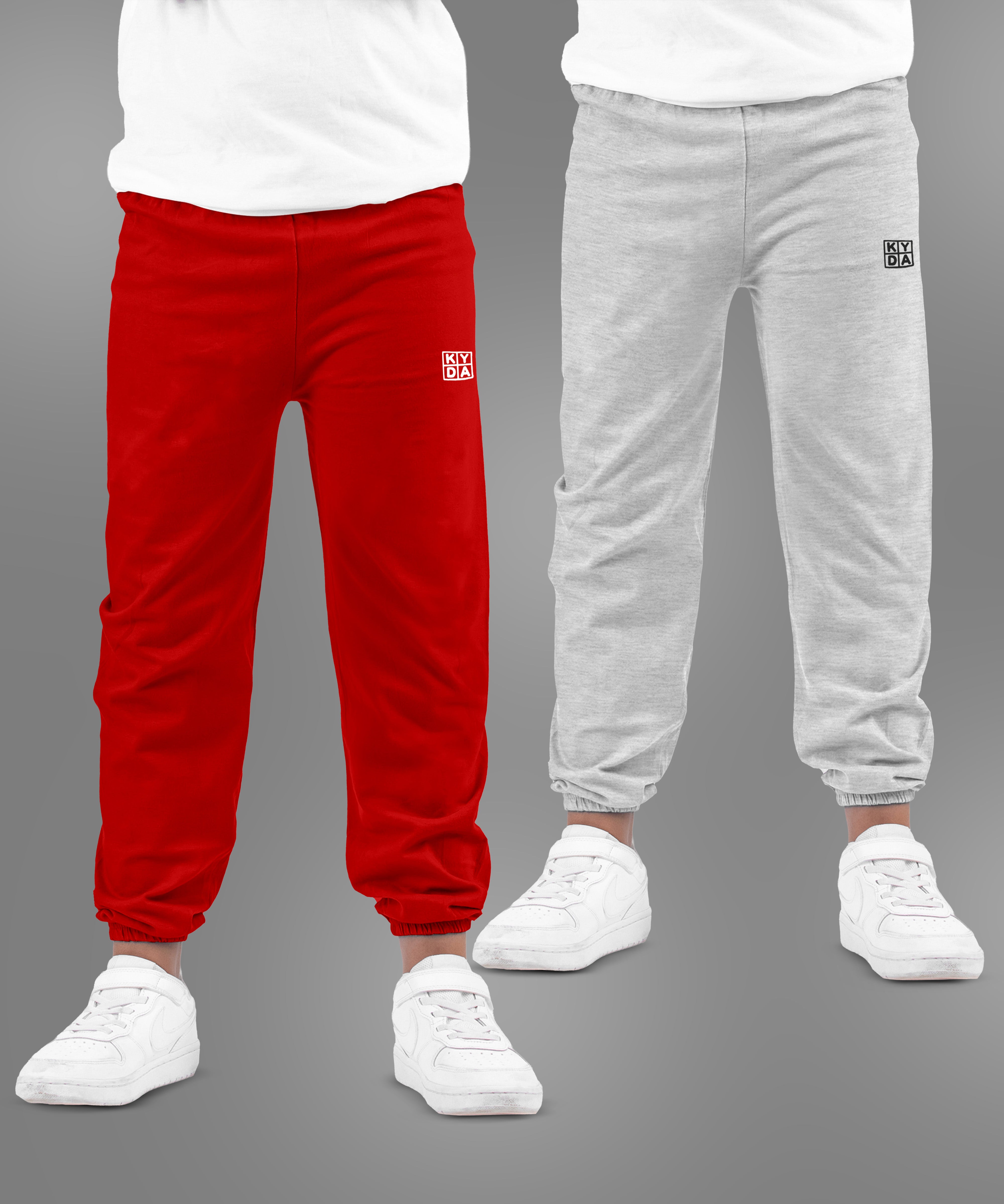 Basic Joggers | Red,Grey