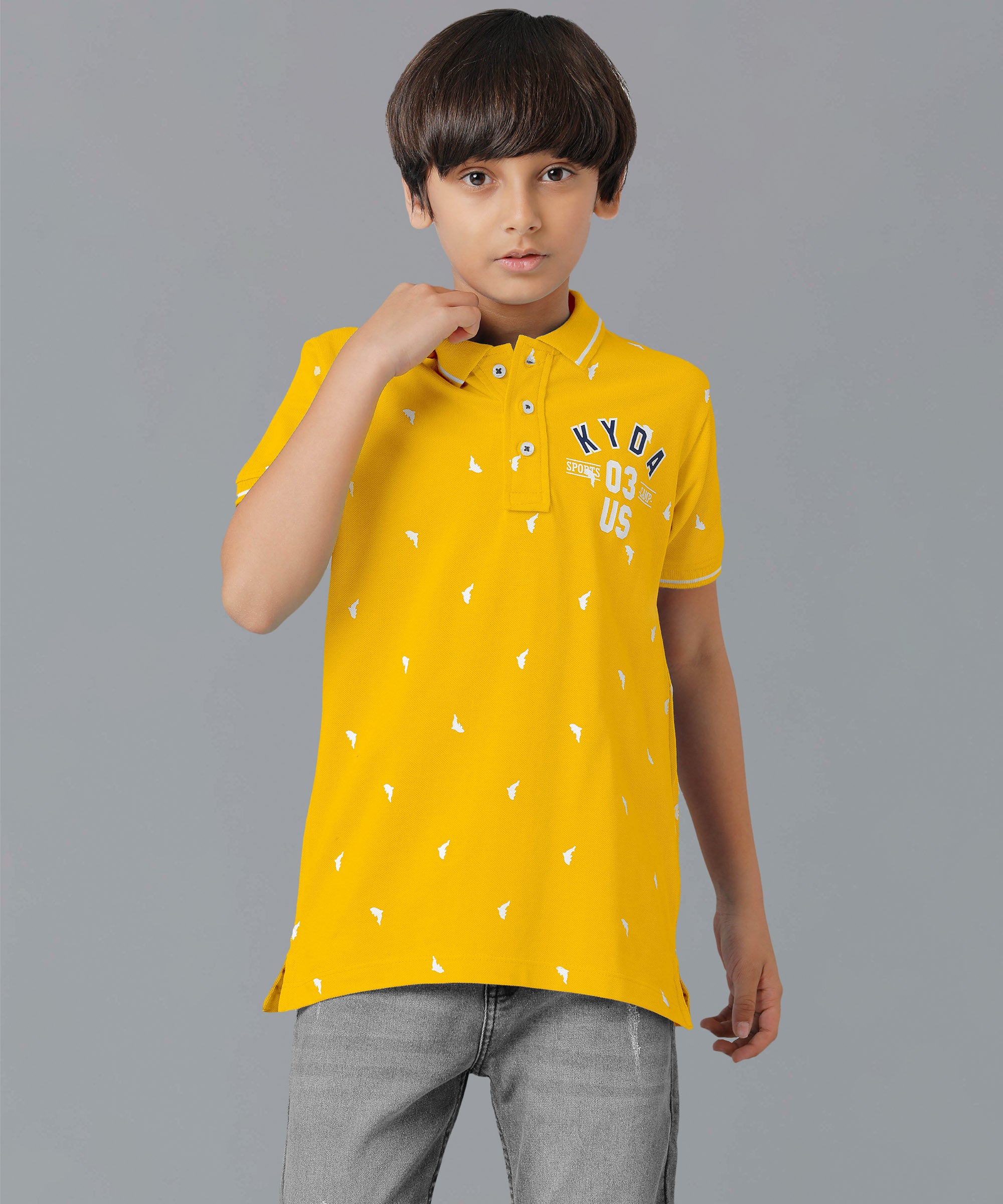 Boys Polo Collar-Shirts | Yellow