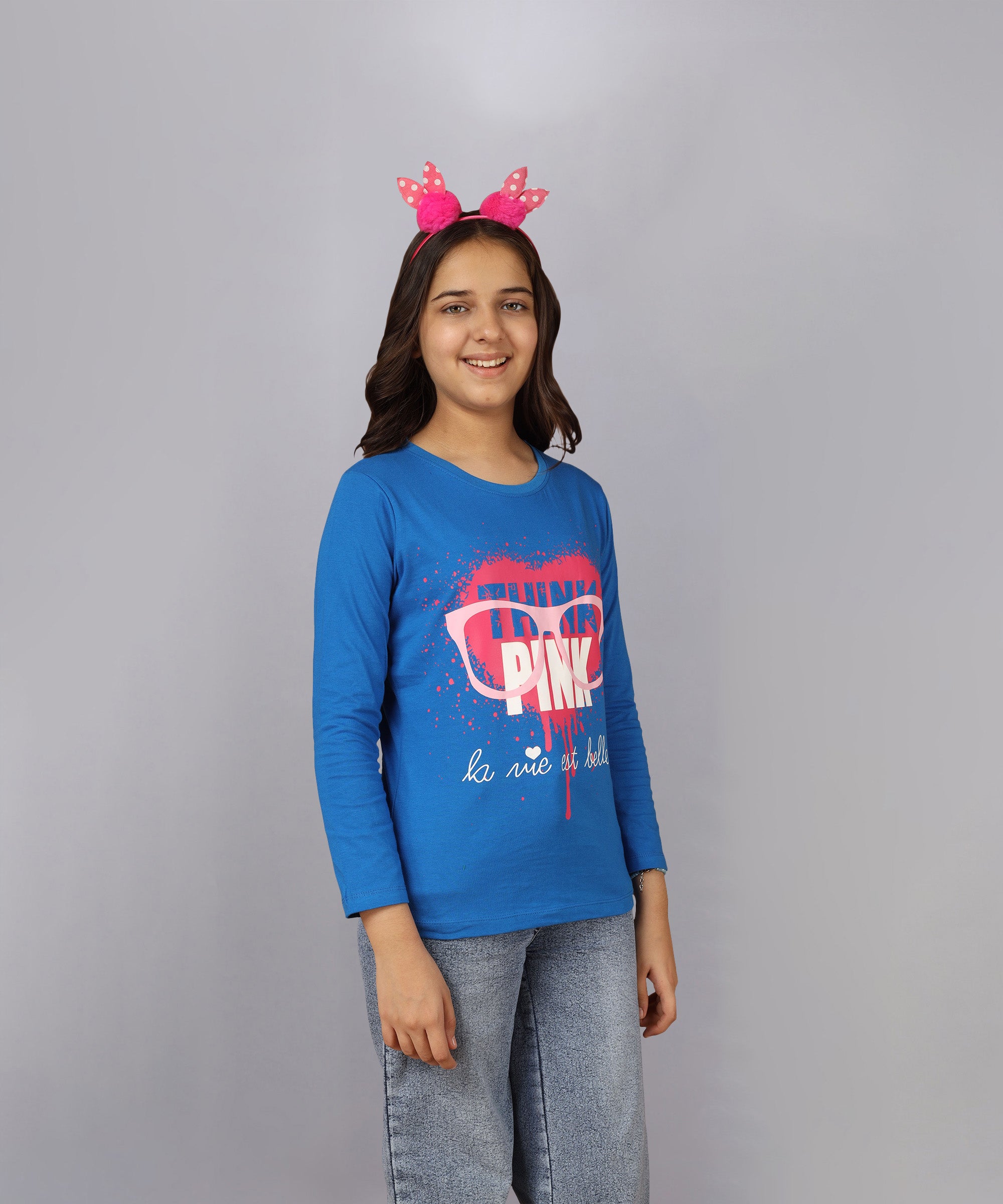 Grils Cotton Full Sleeve Printed T-Shirt (Pack of 3)
