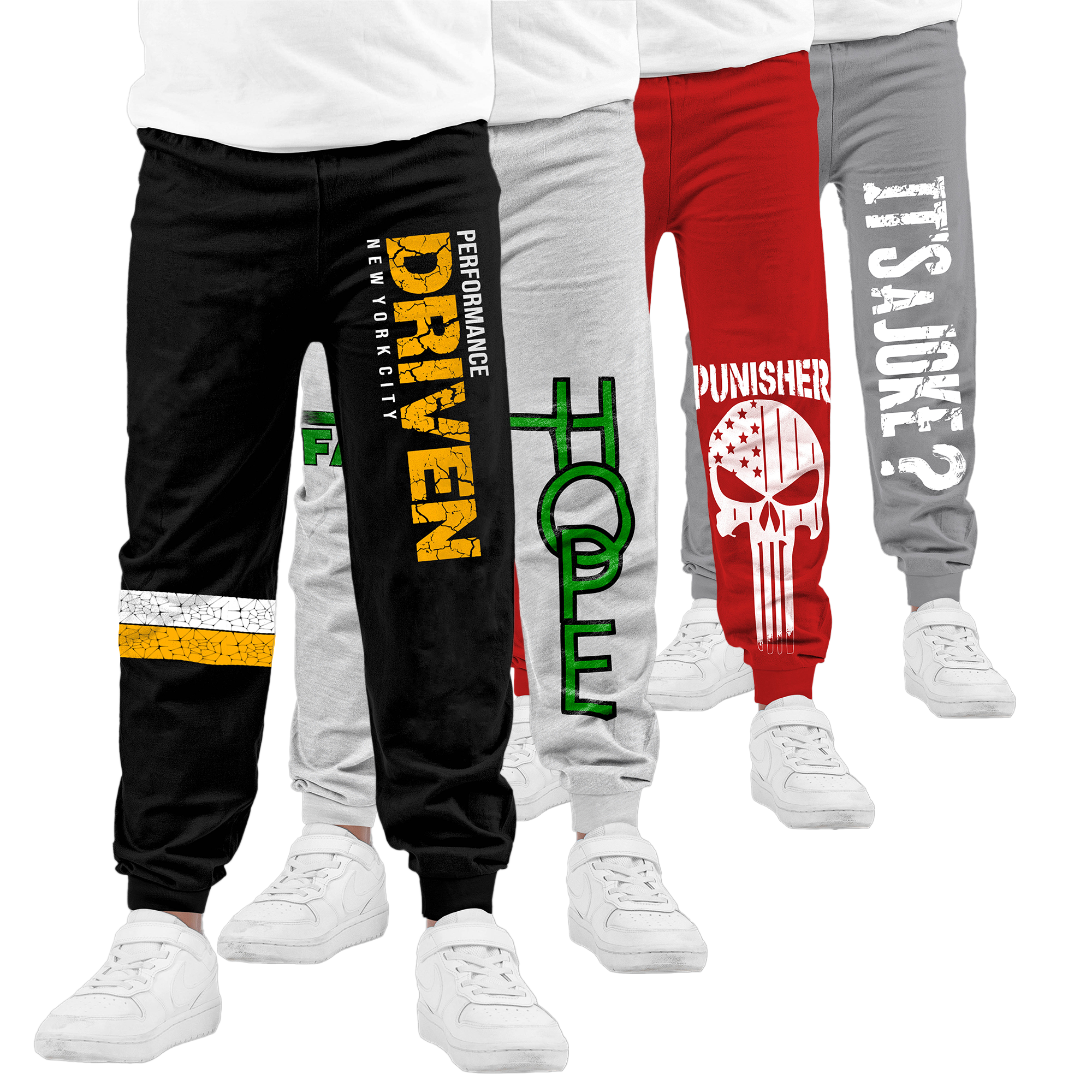 Boys Premium Cotton Printed Track Pants | Pack of 4