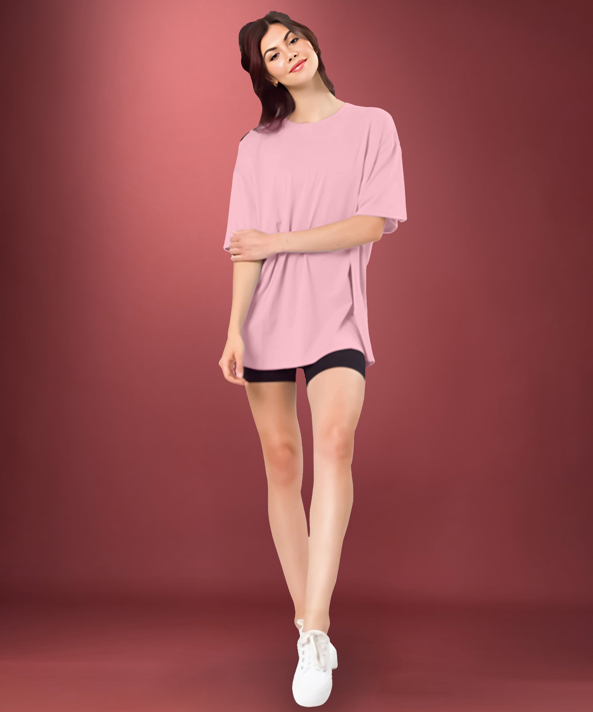 Women's Solid Oversized T-shirt