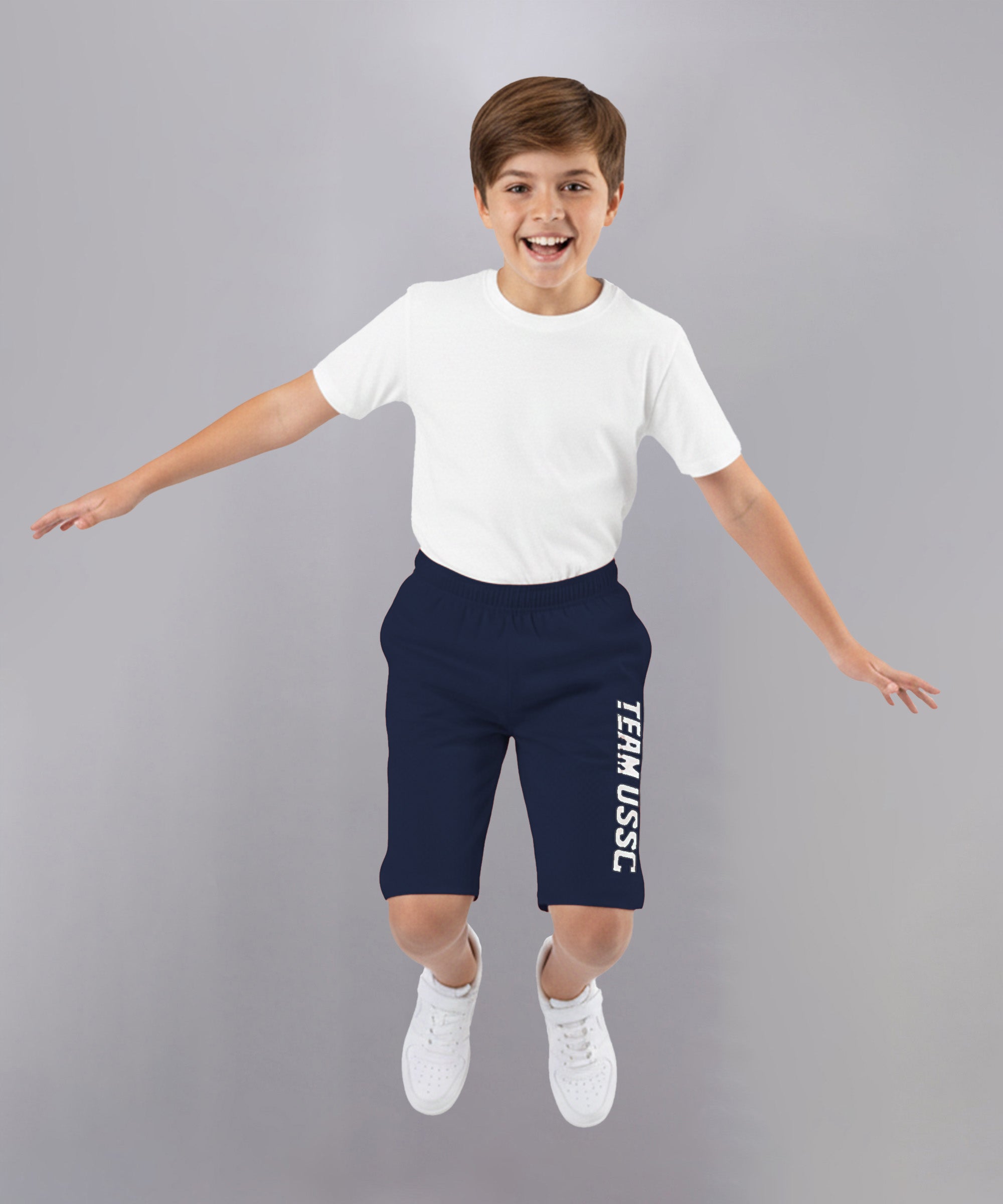 Boys Cotton Printed Bermuda USSC Shorts