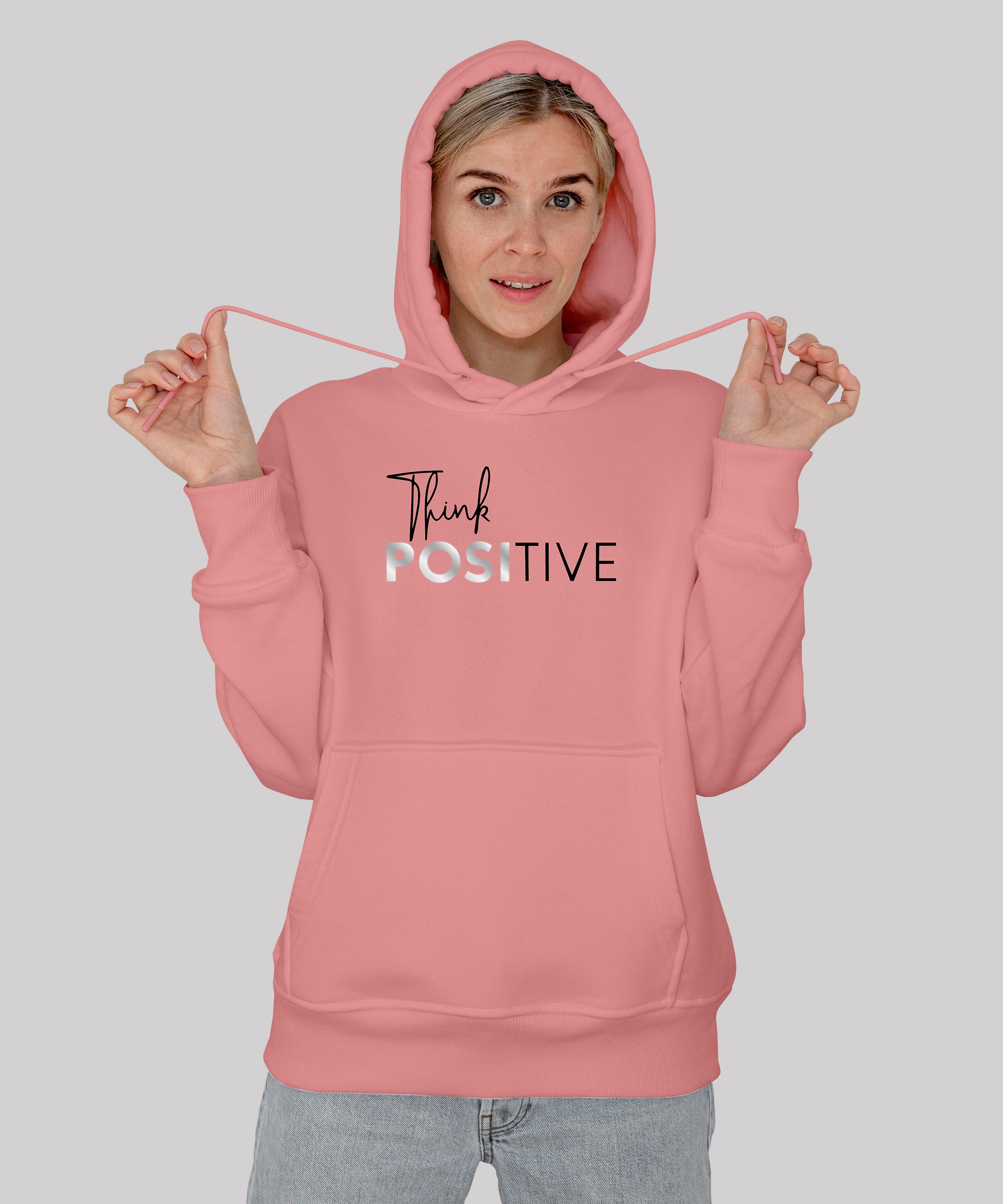 Positive : Regular Fit Hoodie | Pink