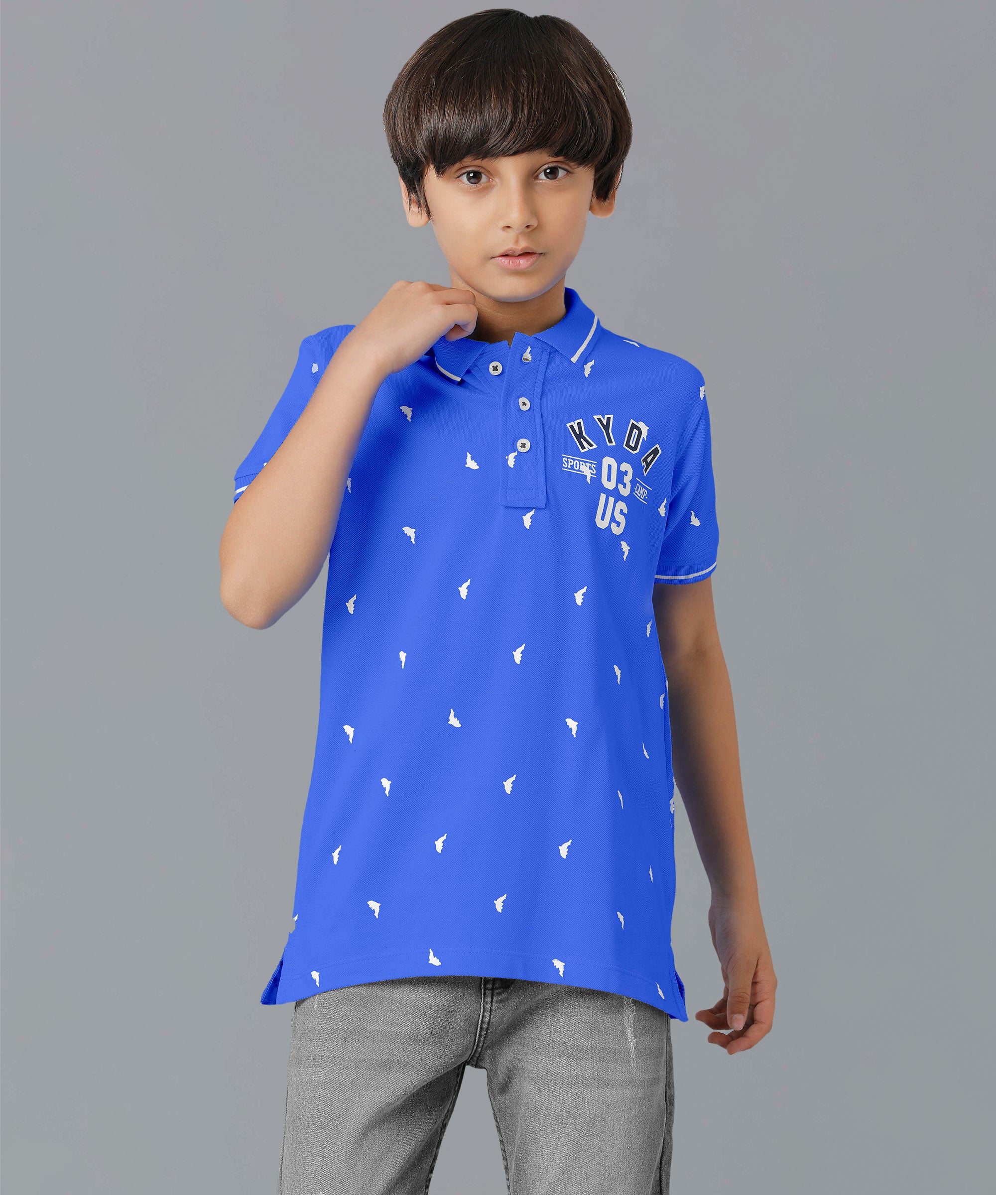 Boys Polo Collar-Shirts | Blue